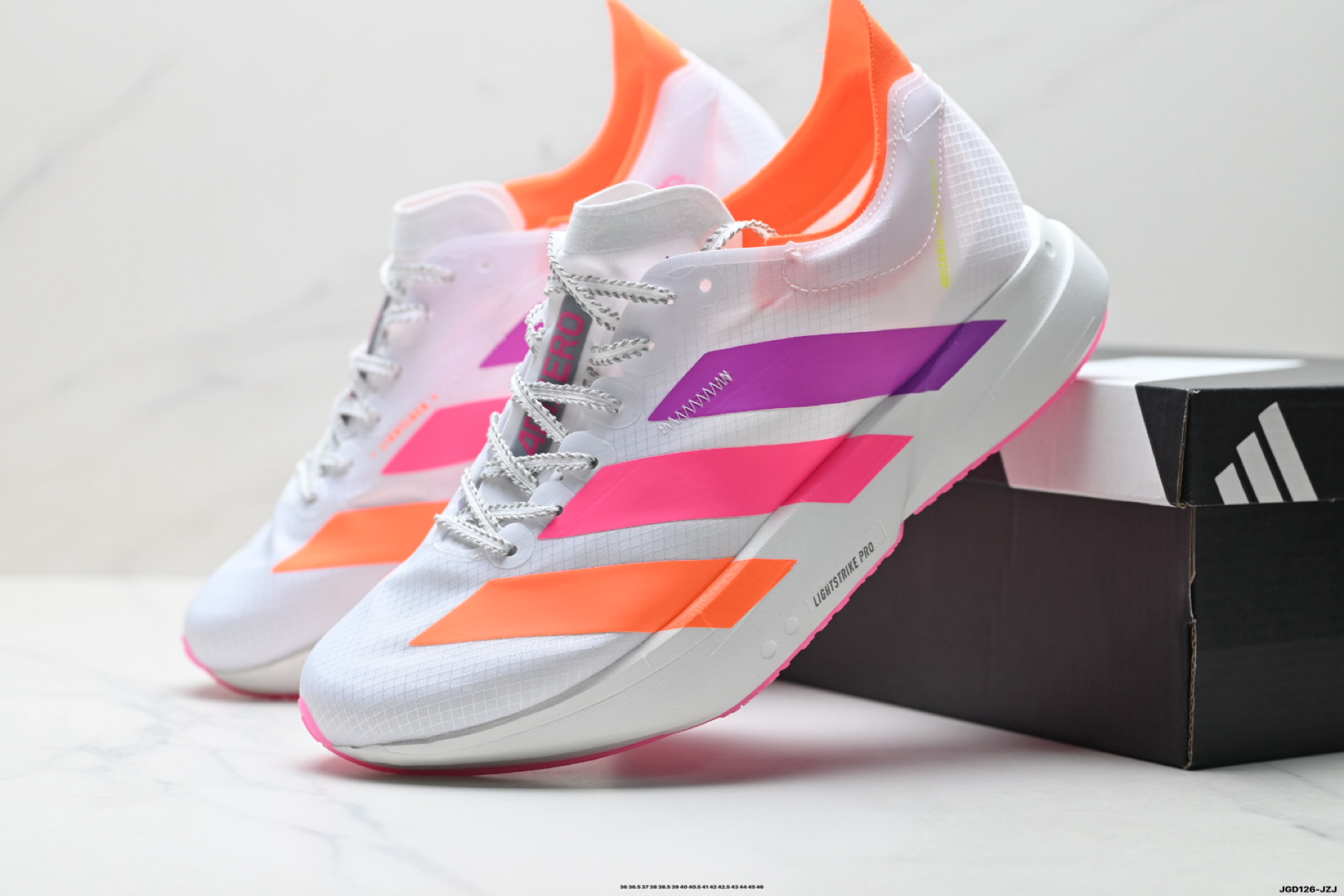 Adidas Adizero Adios Pro 4 M马拉松飞线贾卡轻质透气休闲运动跑步鞋 KJ2123