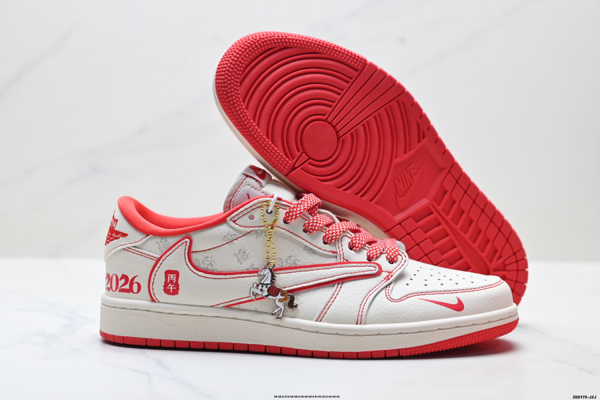 Nike Air Jordan 1 x Travis Scott AJ1倒勾 乔一倒钩 ‘DIY’定制 耐克 低帮文化篮球鞋 CX5050-Y65