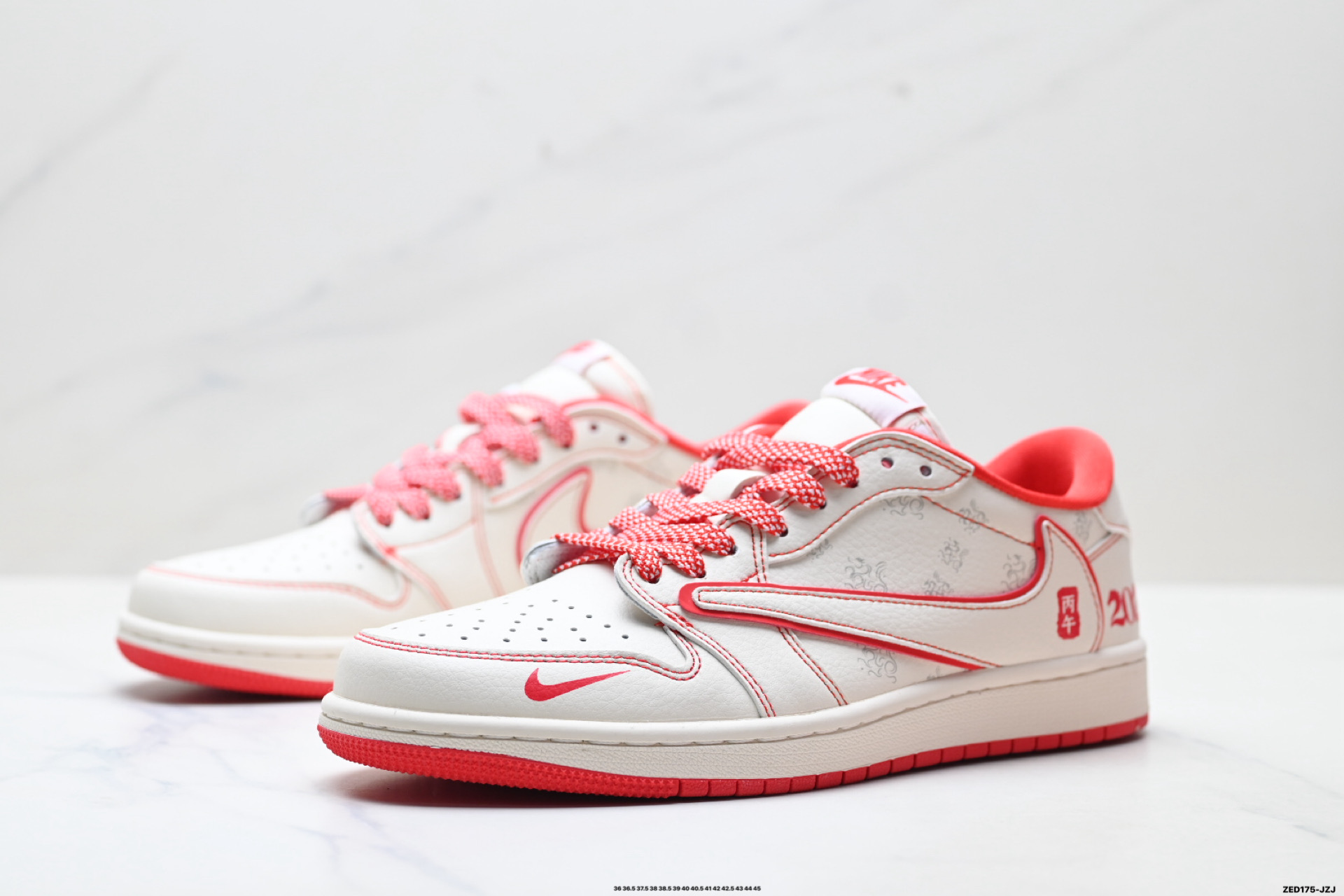 Nike Air Jordan 1 x Travis Scott AJ1倒勾 乔一倒钩 ‘DIY’定制 耐克 低帮文化篮球鞋 CX5050-Y65