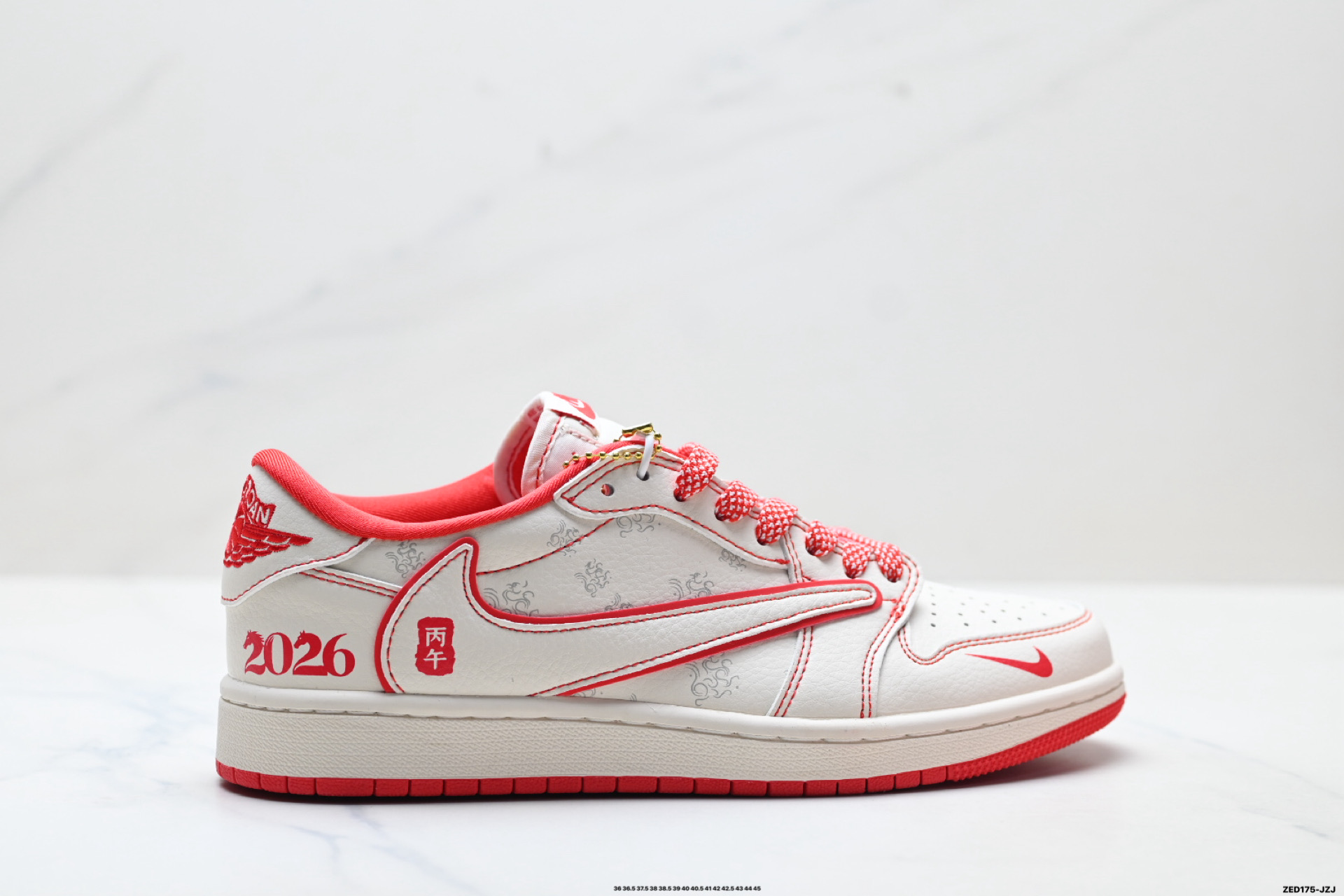 Nike Air Jordan 1 x Travis Scott AJ1倒勾 乔一倒钩 ‘DIY’定制 耐克 低帮文化篮球鞋 CX5050-Y65