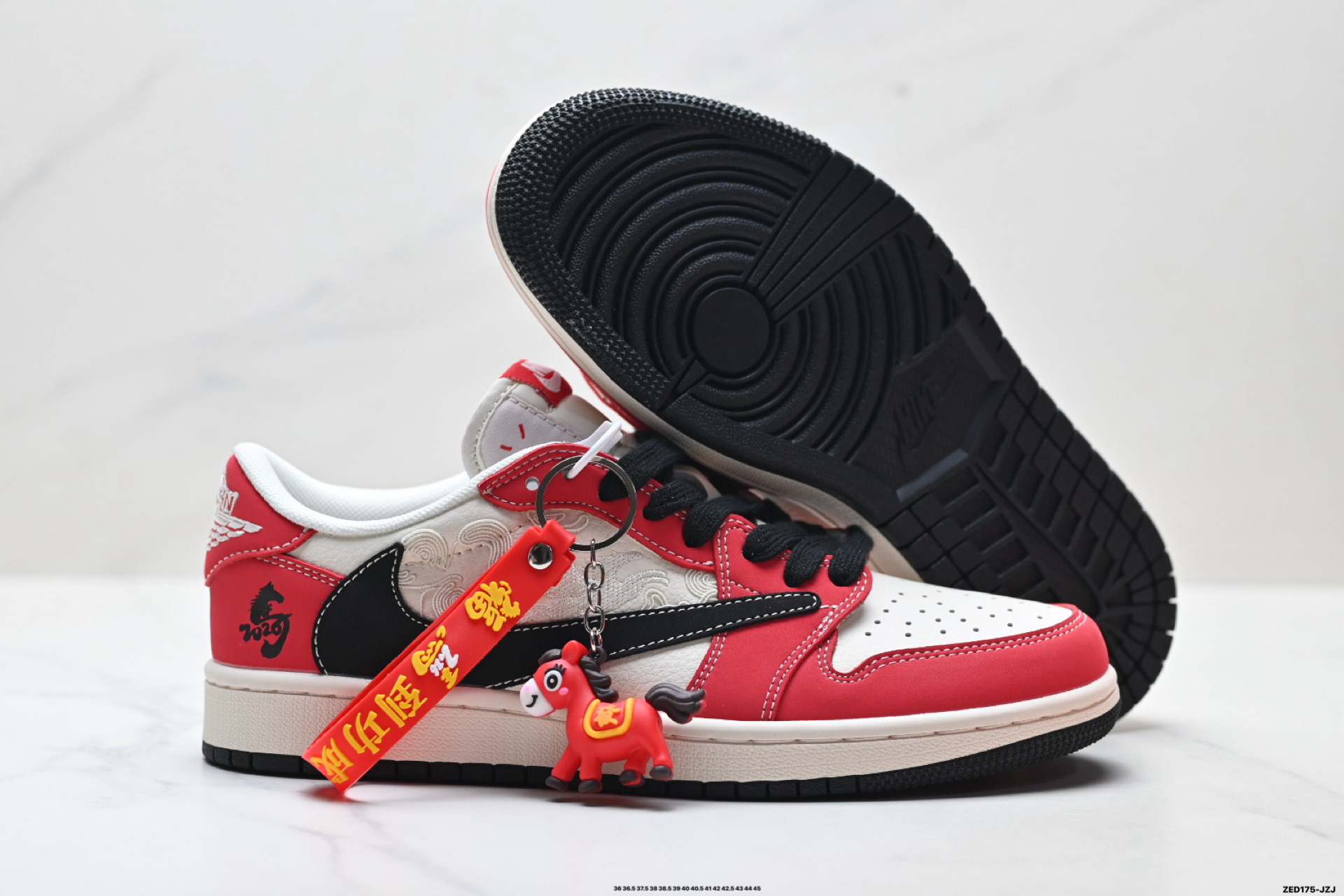 Nike Air Jordan 1 x Travis Scott AJ1倒勾 乔一倒钩 ‘DIY’定制 耐克 低帮文化篮球鞋 MY9969-801