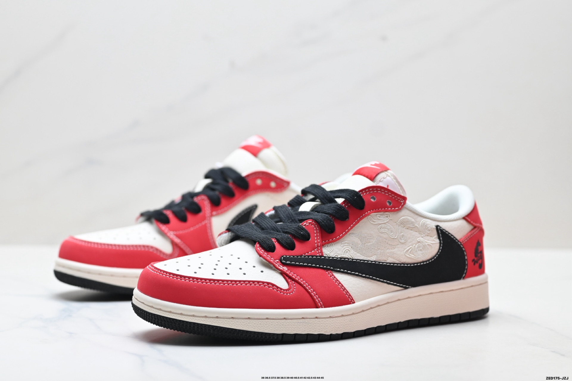 Nike Air Jordan 1 x Travis Scott AJ1倒勾 乔一倒钩 ‘DIY’定制 耐克 低帮文化篮球鞋 MY9969-801
