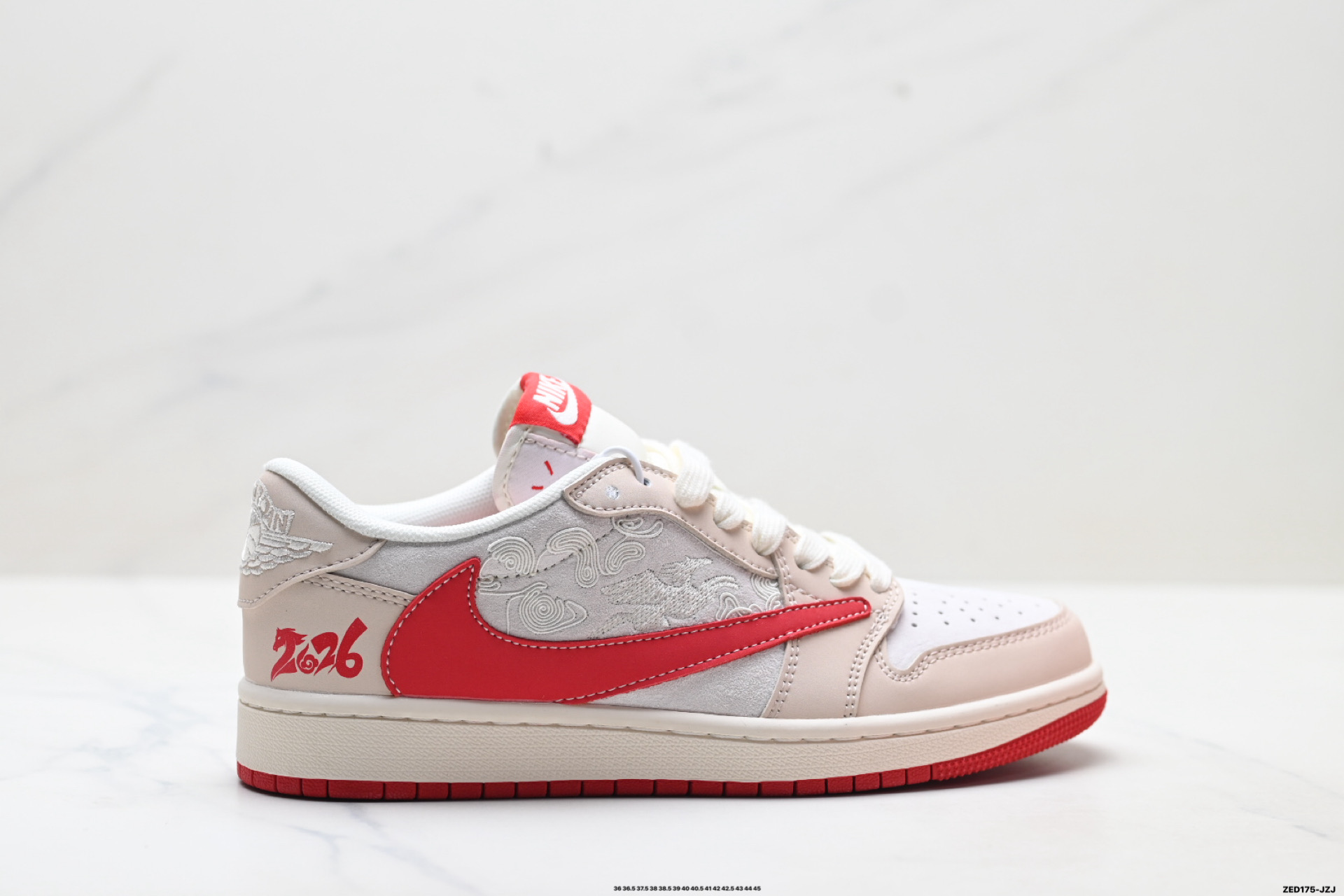 Nike Air Jordan 1 x Travis Scott AJ1倒勾 乔一倒钩 ‘DIY’定制 耐克 低帮文化篮球鞋 ZH2598-901