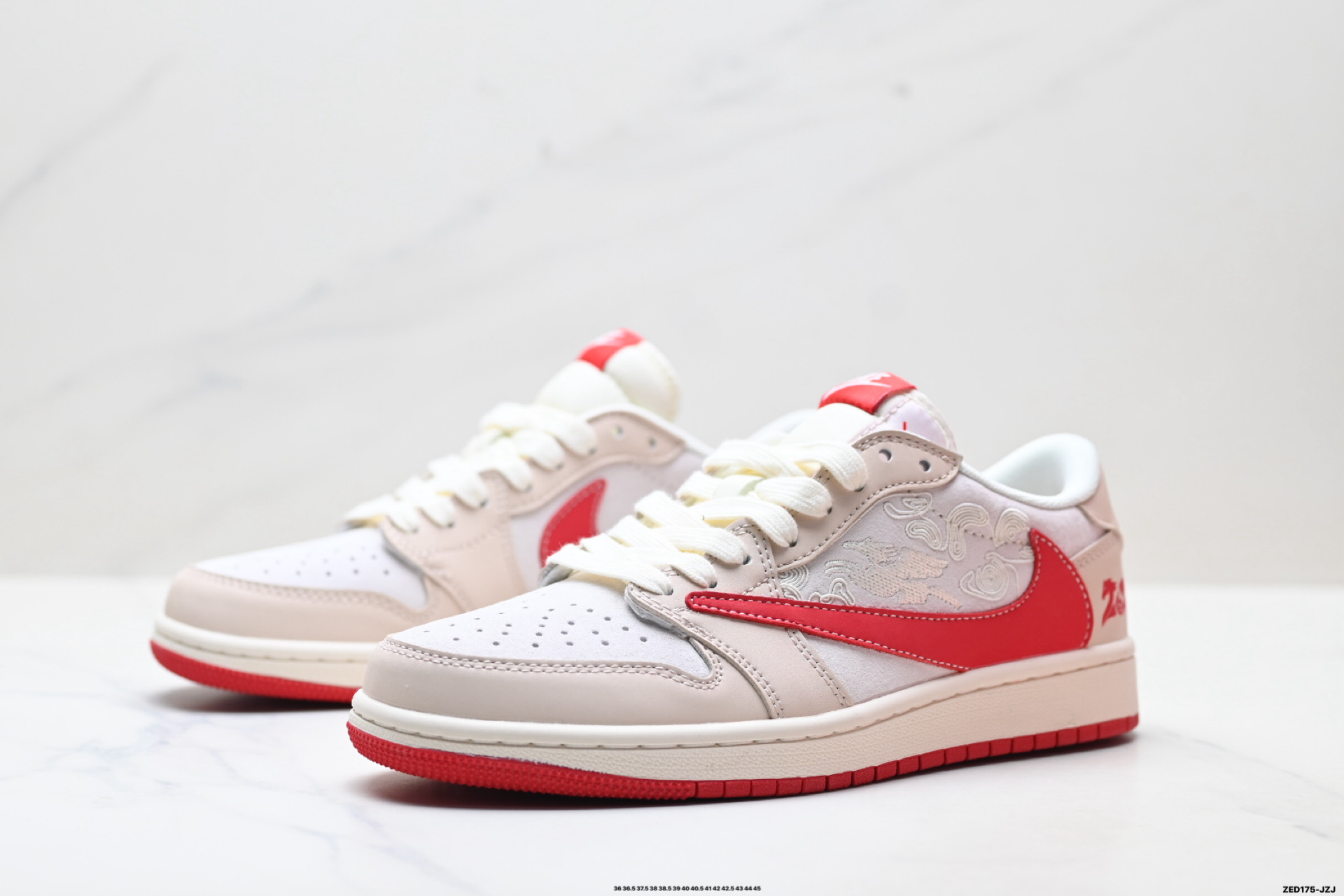 Nike Air Jordan 1 x Travis Scott AJ1倒勾 乔一倒钩 ‘DIY’定制 耐克 低帮文化篮球鞋 ZH2598-901