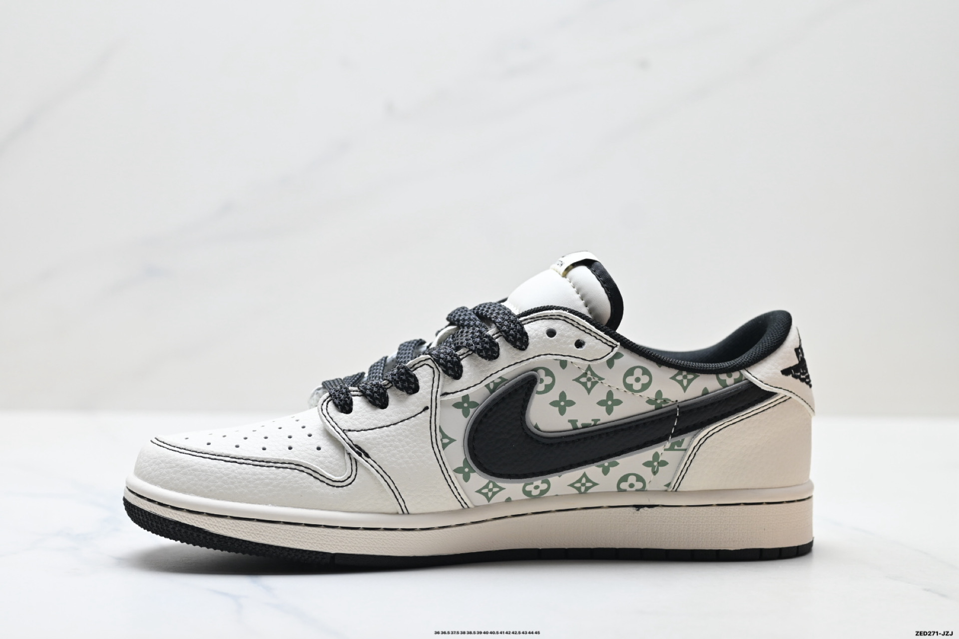 Nike Air Jordan 1 x Travis Scott AJ1倒勾 乔一倒钩 ‘DIY’定制 耐克 低帮文化篮球鞋 HH7518-090