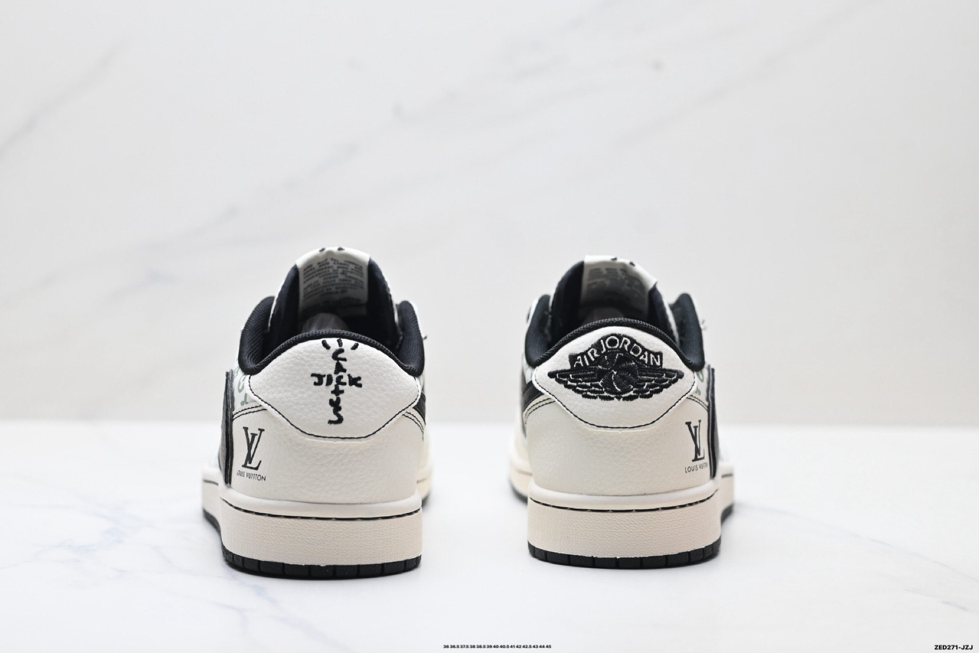 Nike Air Jordan 1 x Travis Scott AJ1倒勾 乔一倒钩 ‘DIY’定制 耐克 低帮文化篮球鞋 HH7518-090