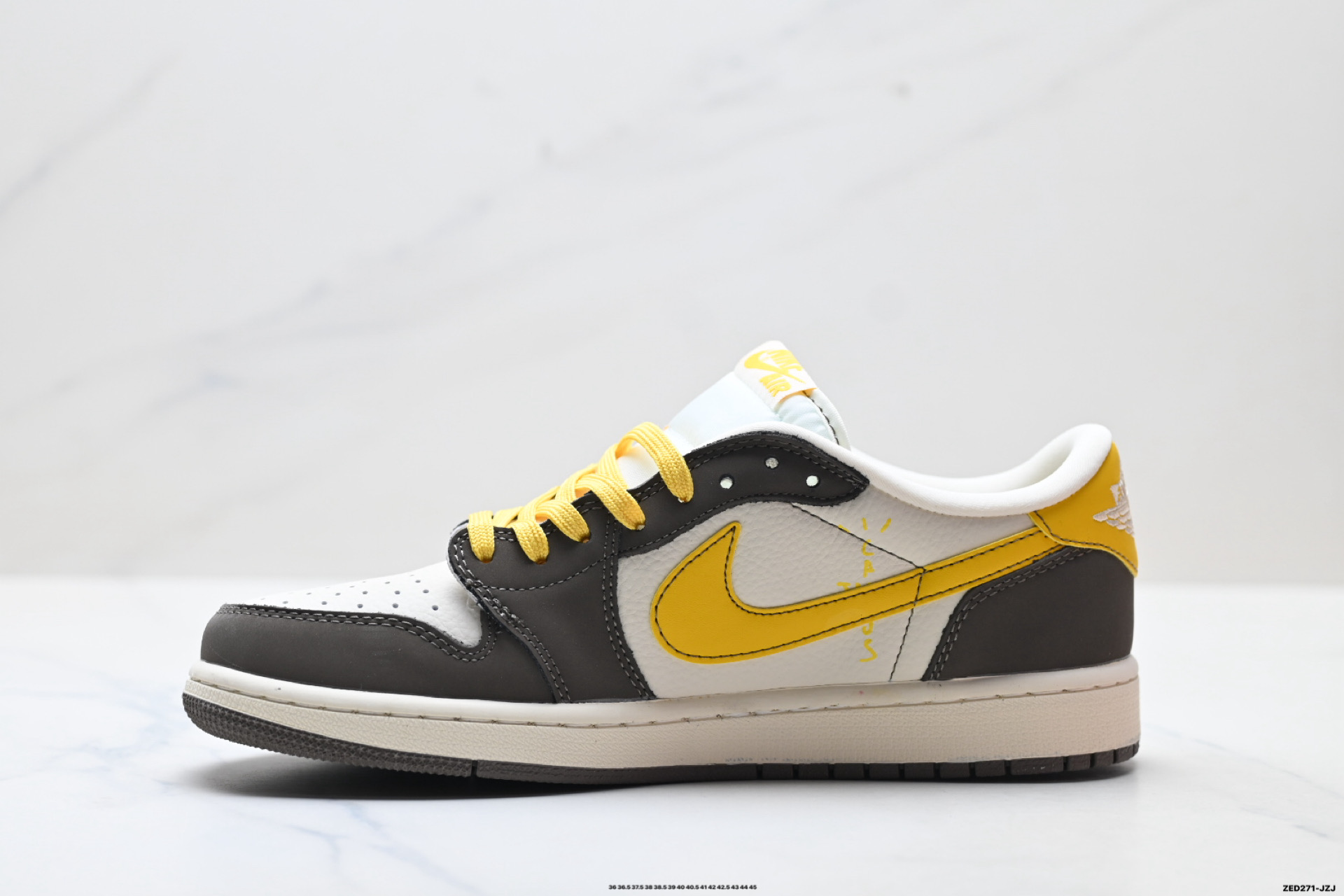 Nike Air Jordan 1 x Travis Scott AJ1倒勾 乔一倒钩 ‘DIY’定制 耐克 低帮文化篮球鞋 XD1979-005