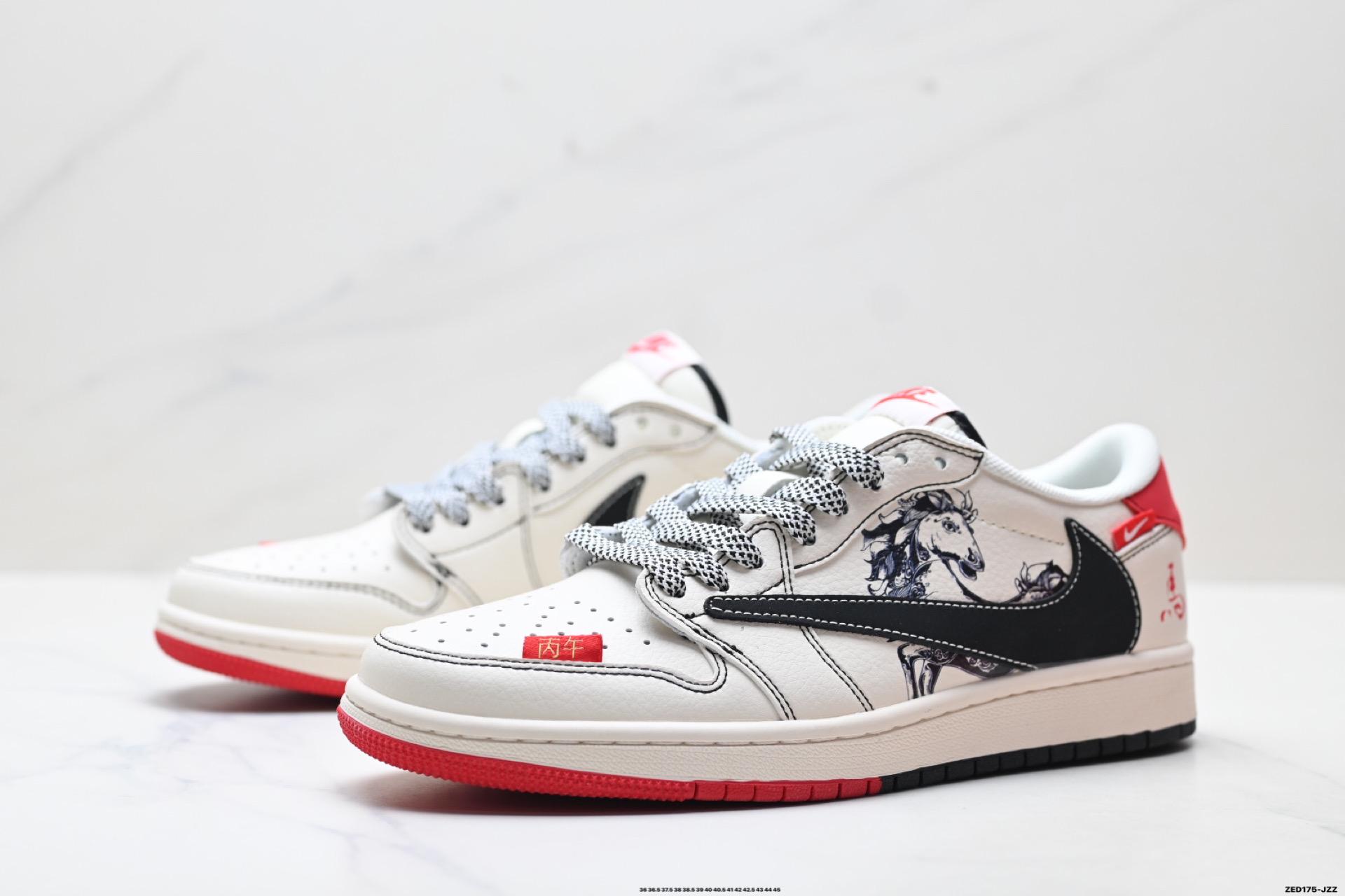 Nike Air Jordan 1 x Travis Scott AJ1倒勾 乔一倒钩 ‘DIY’定制 耐克 低帮文化篮球鞋 CX5050-Y70
