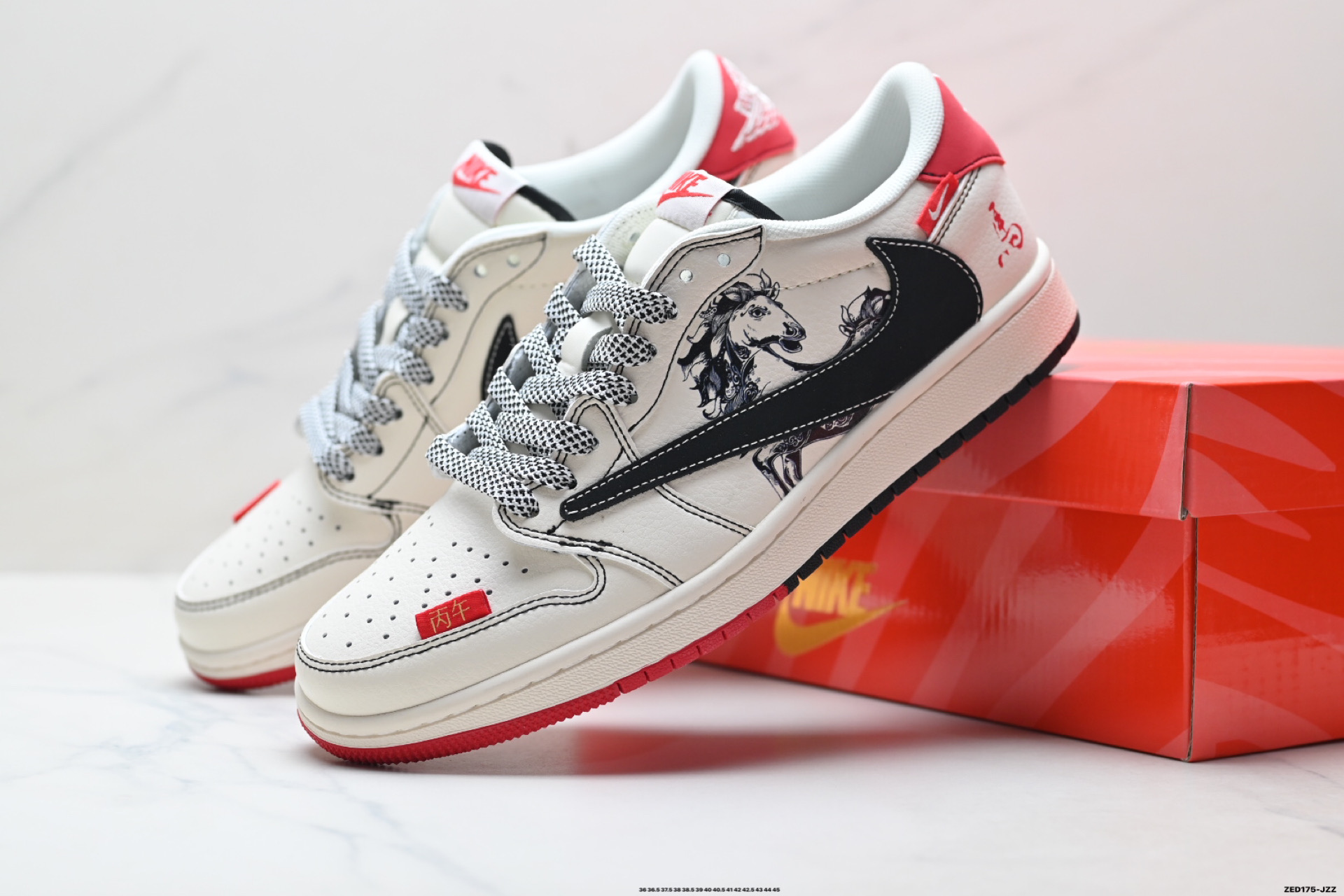 Nike Air Jordan 1 x Travis Scott AJ1倒勾 乔一倒钩 ‘DIY’定制 耐克 低帮文化篮球鞋 CX5050-Y70
