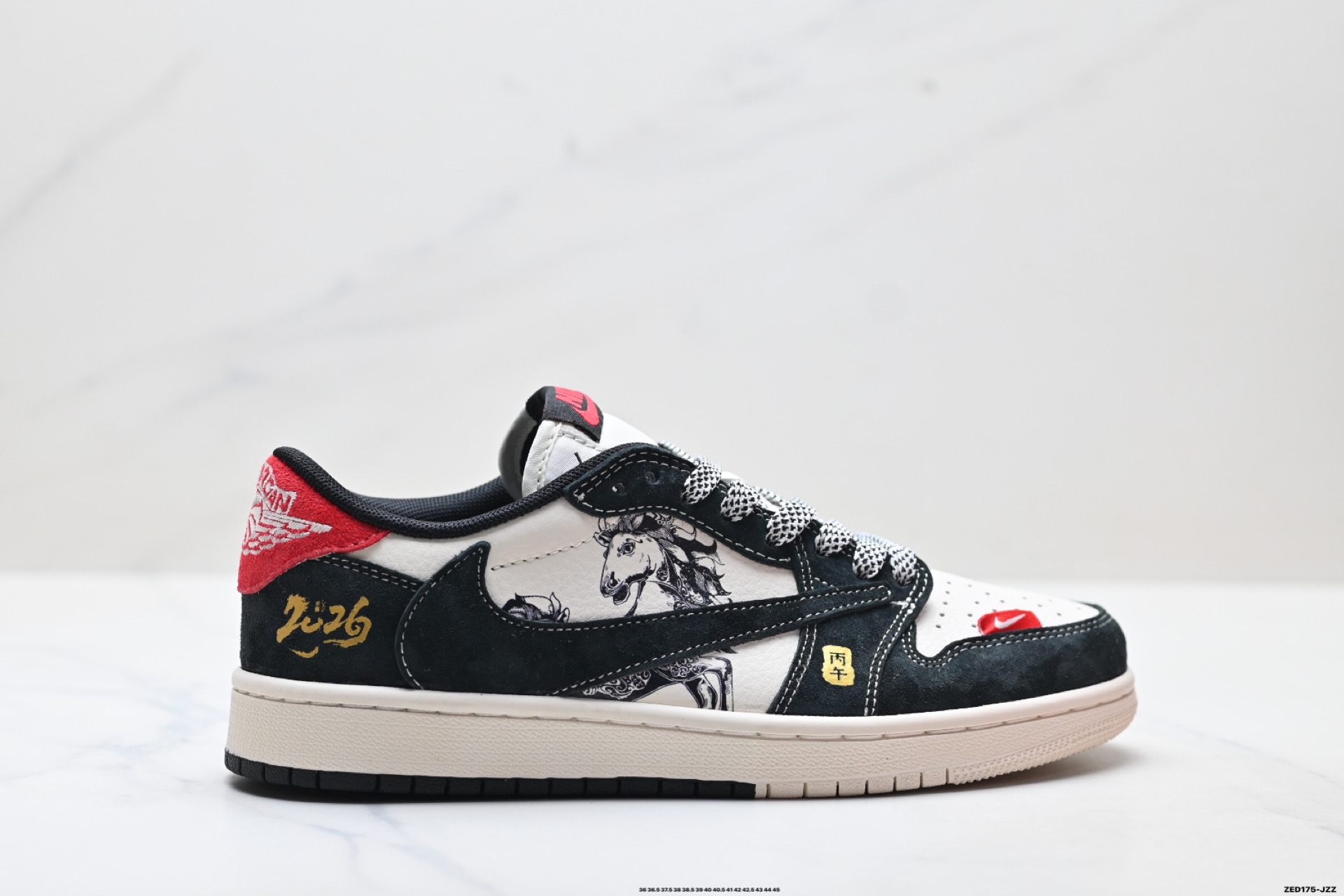 Nike Air Jordan 1 x Travis Scott AJ1倒勾 乔一倒钩 ‘DIY’定制 耐克 低帮文化篮球鞋 CX5050-Y69