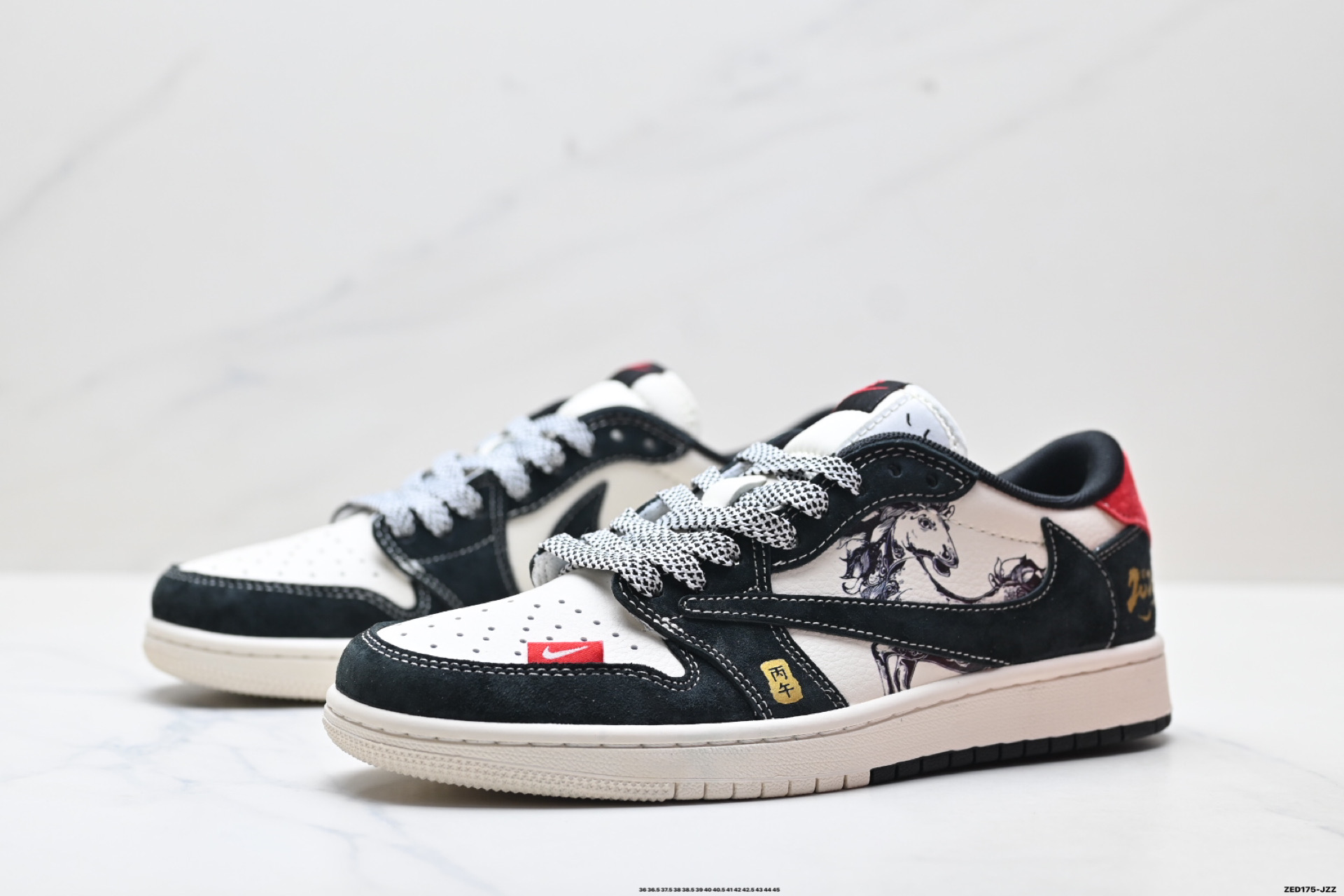 Nike Air Jordan 1 x Travis Scott AJ1倒勾 乔一倒钩 ‘DIY’定制 耐克 低帮文化篮球鞋 CX5050-Y69