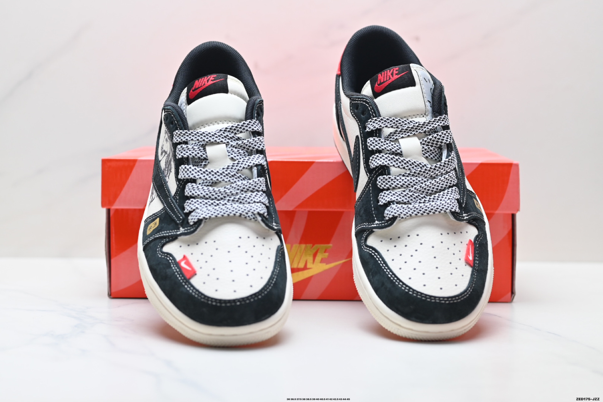 Nike Air Jordan 1 x Travis Scott AJ1倒勾 乔一倒钩 ‘DIY’定制 耐克 低帮文化篮球鞋 CX5050-Y69