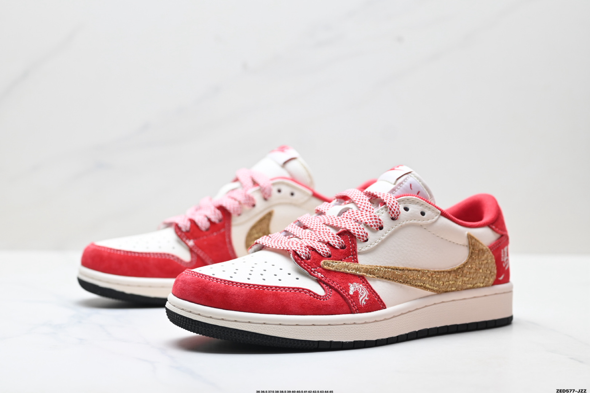 Nike Air Jordan 1 x Travis Scott AJ1倒勾 乔一倒钩 ‘DIY’定制 耐克 低帮文化篮球鞋 SD6868-122