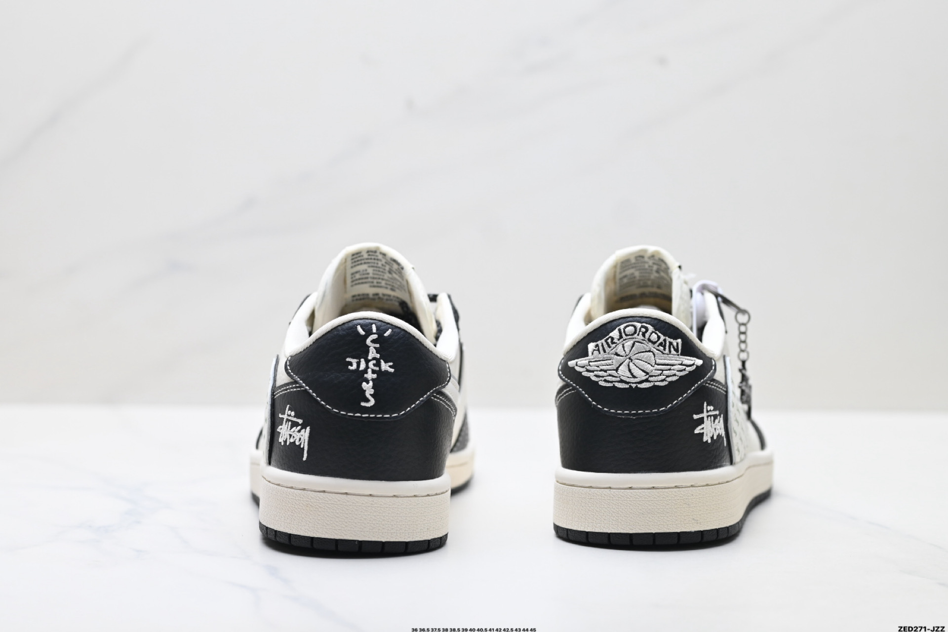 Nike Air Jordan 1 x Travis Scott AJ1倒勾 乔一倒钩 ‘DIY’定制 耐克 低帮文化篮球鞋 HH7518-087