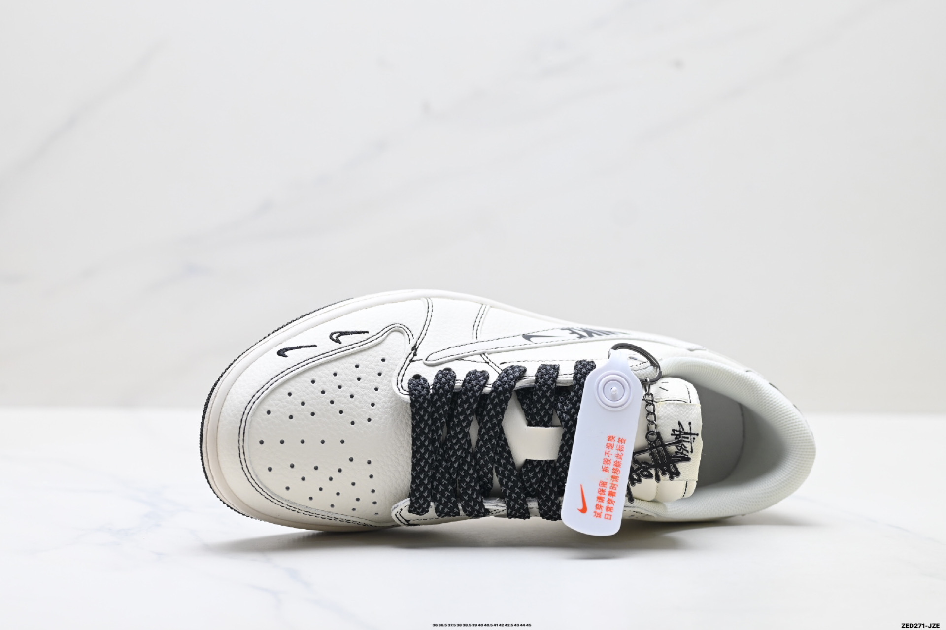 Nike Air Jordan 1 x Travis Scott AJ1倒勾 乔一倒钩 ‘DIY’定制 耐克 低帮文化篮球鞋 HH7518-092
