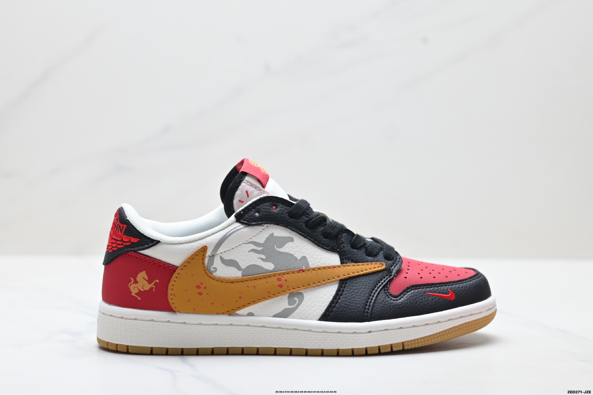 Nike Air Jordan 1 x Travis Scott AJ1倒勾 乔一倒钩 ‘DIY’定制 耐克 低帮文化篮球鞋 DZ2688-128 Nike Air Jordan 1 x Travis Scott AJ1倒勾 乔一倒钩 ‘DIY’定制 耐克 低帮文化篮球鞋 DZ2688-128