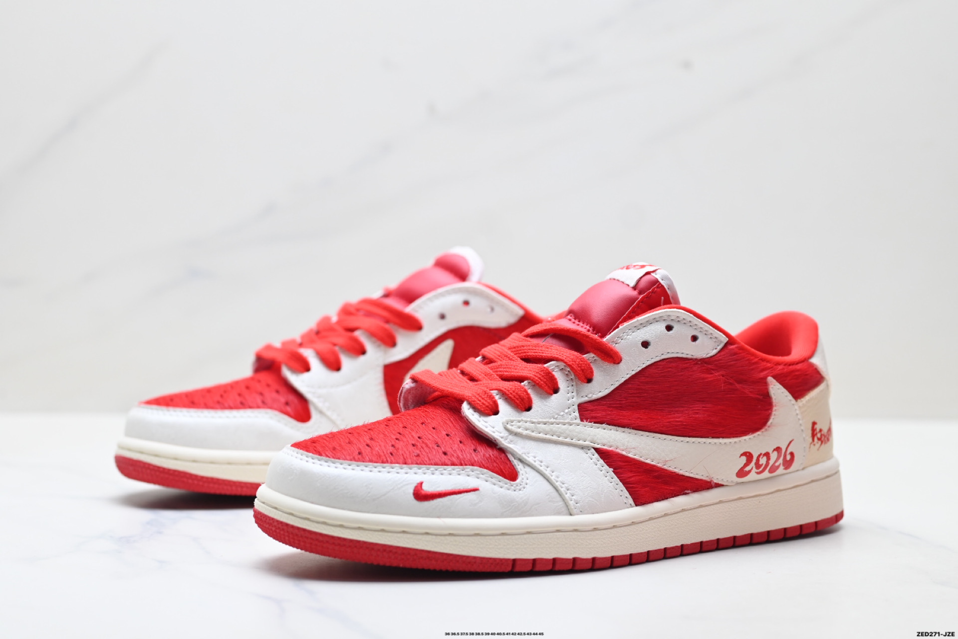 Nike Air Jordan 1 x Travis Scott AJ1倒勾 乔一倒钩 ‘DIY’定制 耐克 低帮文化篮球鞋 XS2025-090