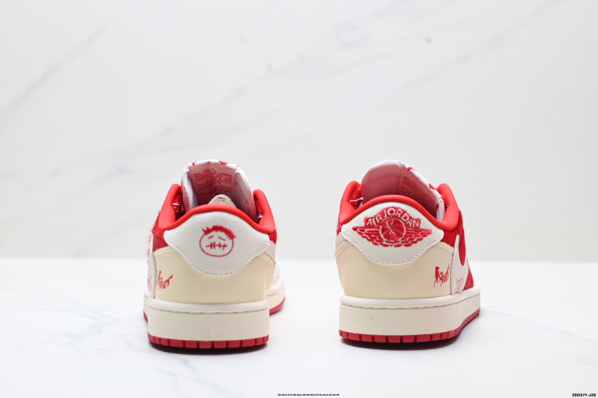 Nike Air Jordan 1 x Travis Scott AJ1倒勾 乔一倒钩 ‘DIY’定制 耐克 低帮文化篮球鞋 XS2025-090
