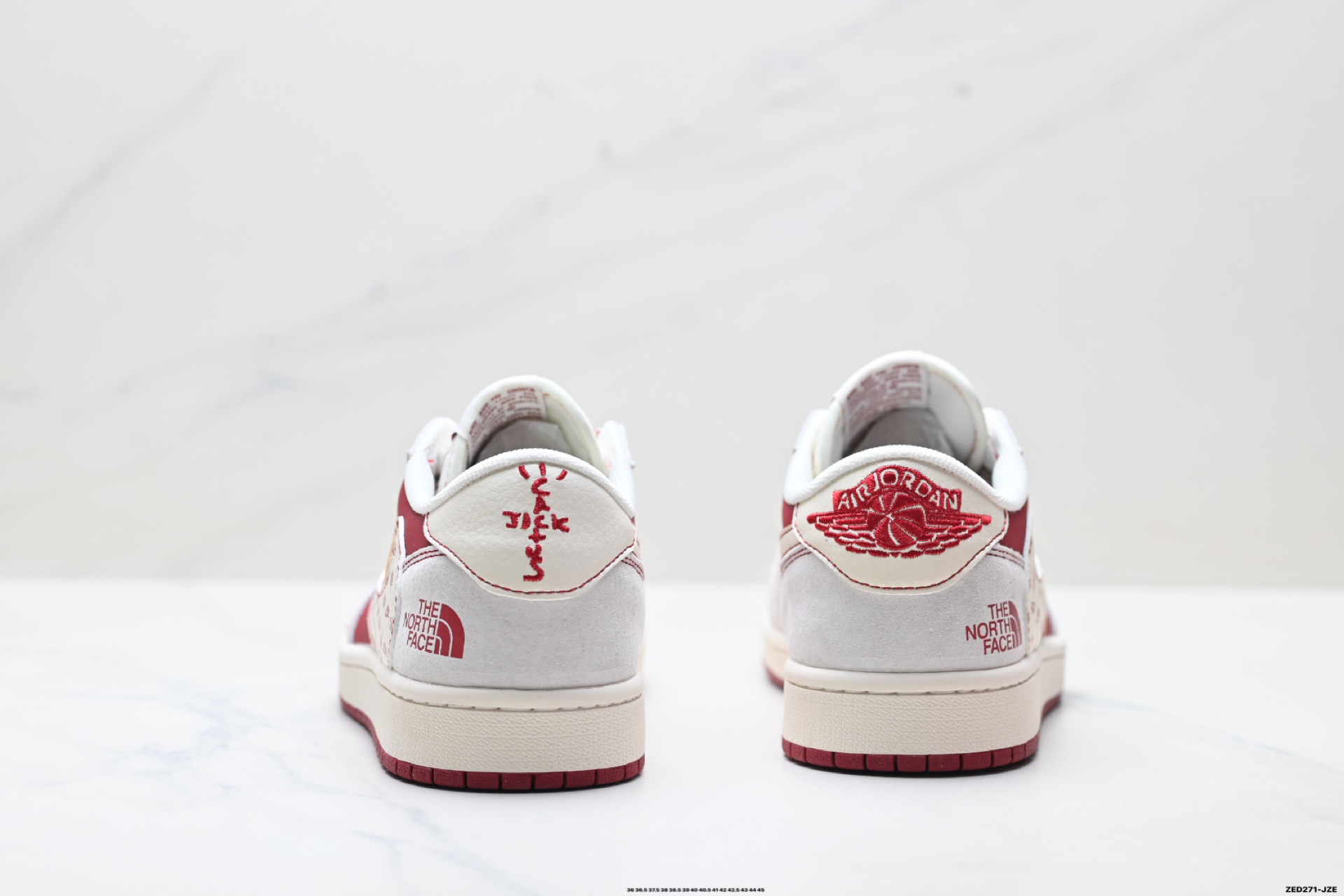 Nike Air Jordan 1 x Travis Scott AJ1倒勾 乔一倒钩 ‘DIY’定制 耐克 低帮文化篮球鞋 JP2076-120