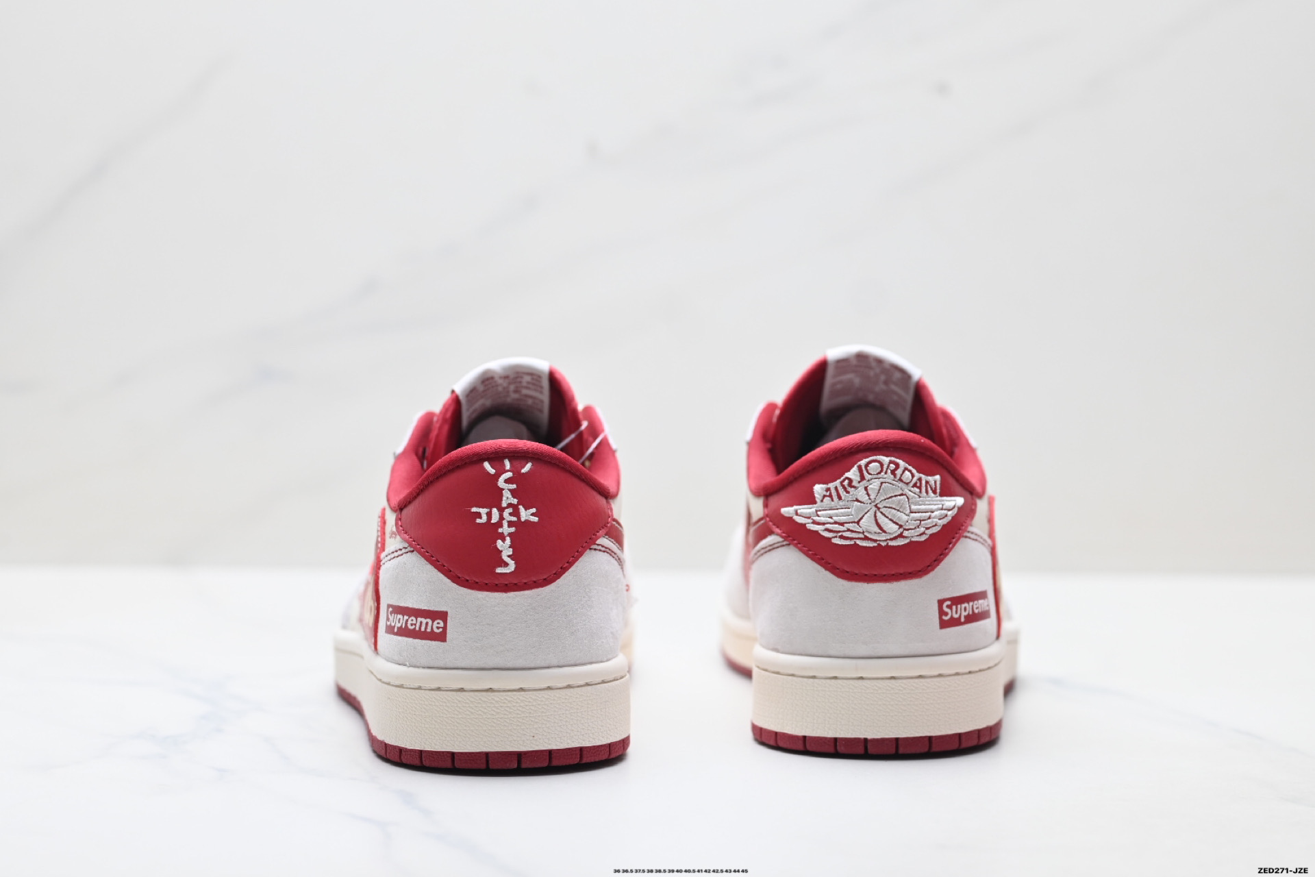 Nike Air Jordan 1 x Travis Scott AJ1倒勾 乔一倒钩 ‘DIY’定制 耐克 低帮文化篮球鞋 JP2076-116