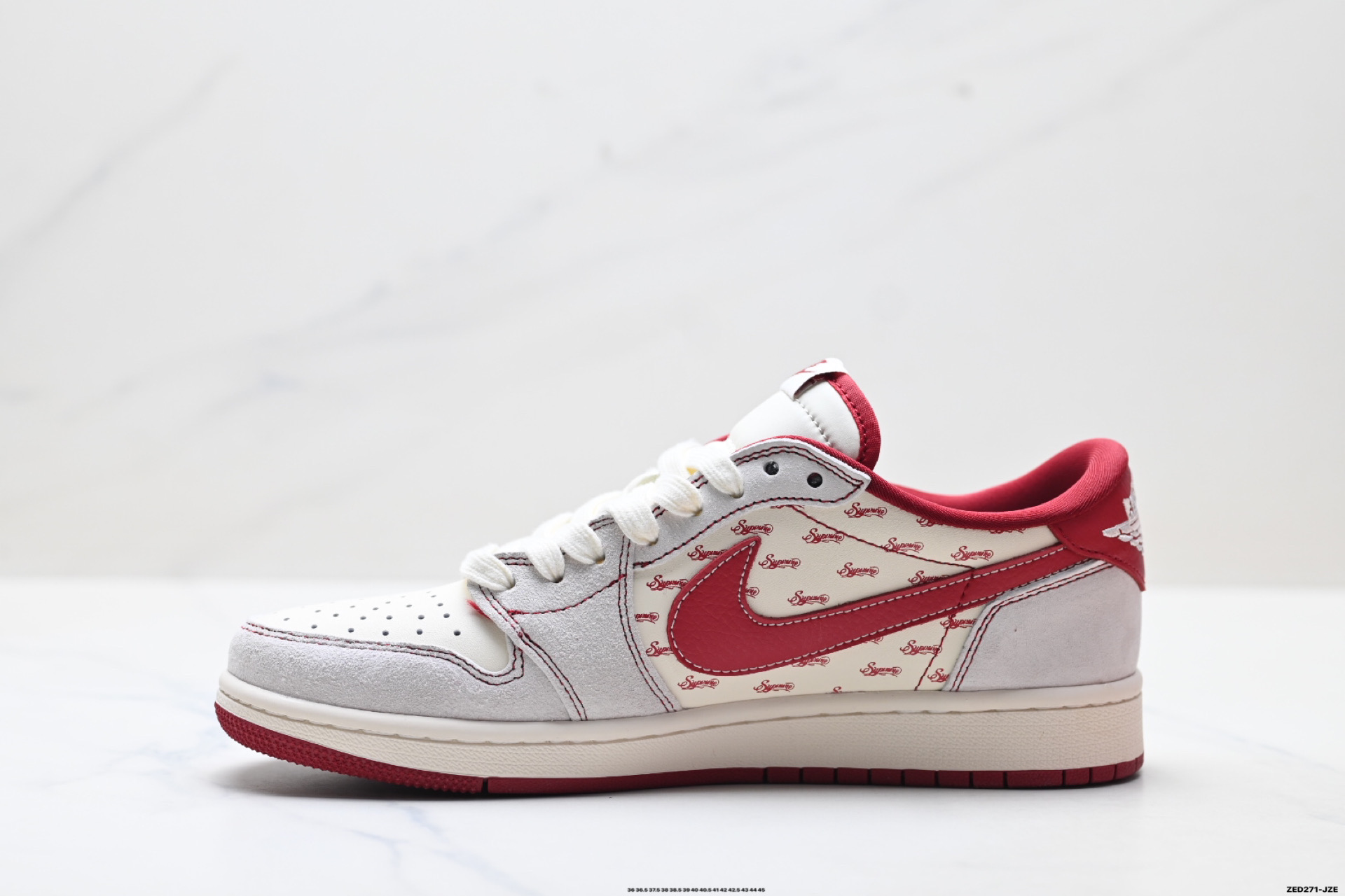 Nike Air Jordan 1 x Travis Scott AJ1倒勾 乔一倒钩 ‘DIY’定制 耐克 低帮文化篮球鞋 JP2076-116