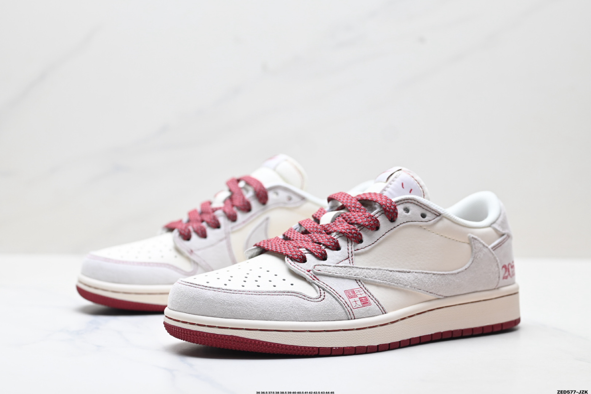 Nike Air Jordan 1 x Travis Scott AJ1倒勾 乔一倒钩 ‘DIY’定制 耐克 低帮文化篮球鞋 SD6868-129