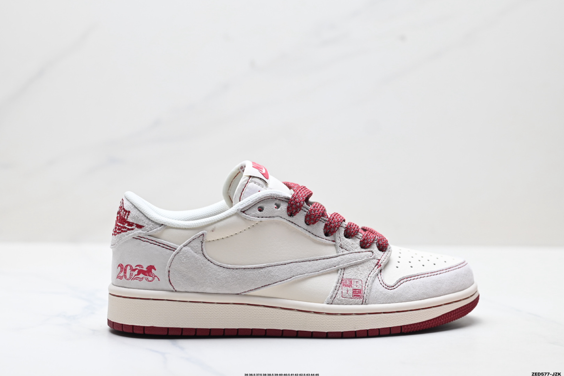 Nike Air Jordan 1 x Travis Scott AJ1倒勾 乔一倒钩 ‘DIY’定制 耐克 低帮文化篮球鞋 SD6868-129
