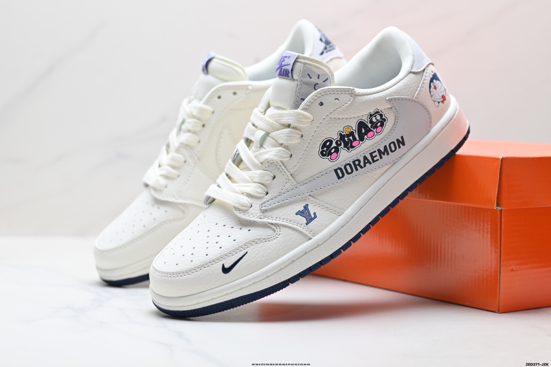 Nike Air Jordan 1 x Travis Scott AJ1倒勾 乔一倒钩 ‘DIY’定制 耐克 低帮文化篮球鞋 DZ2688-004