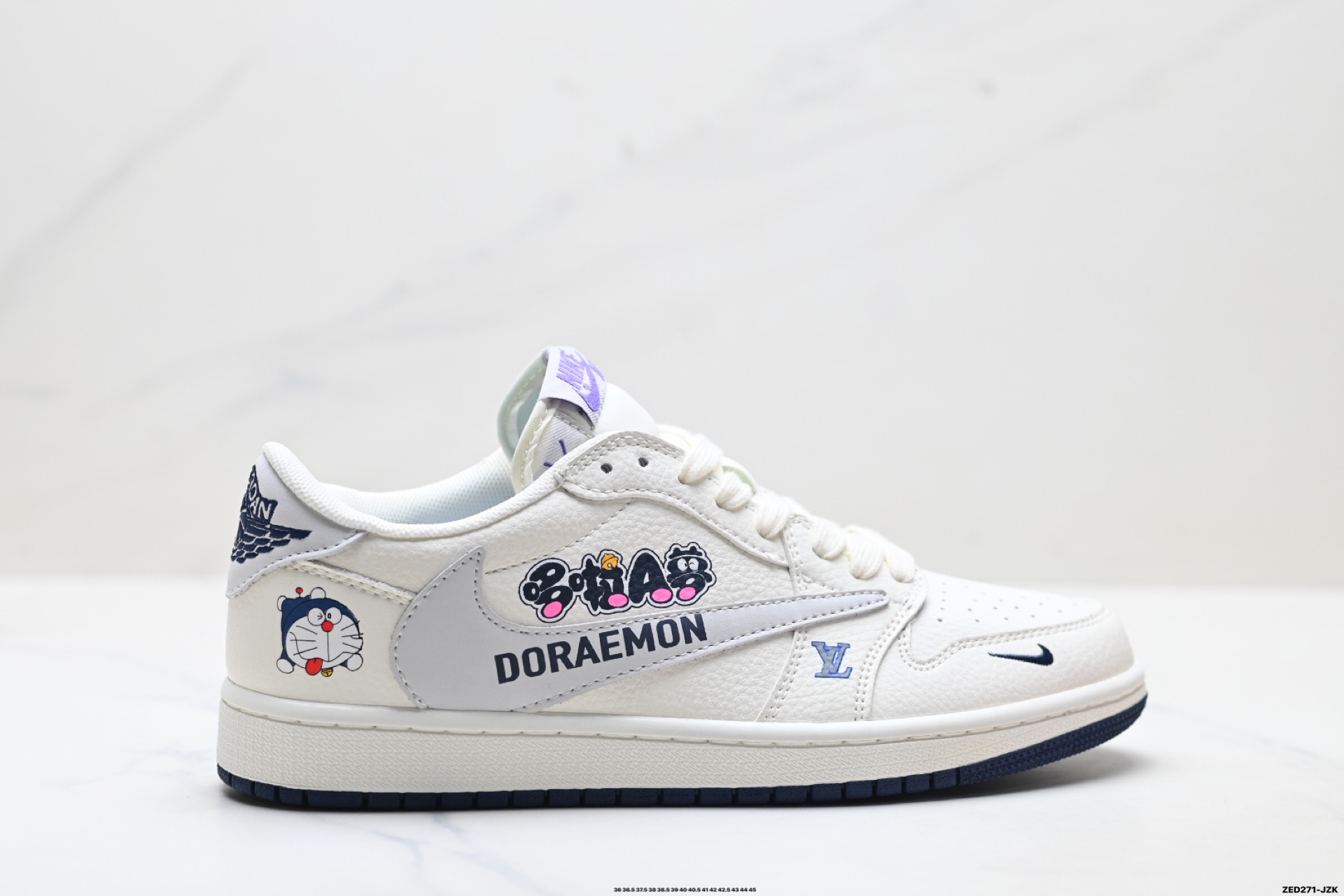 Nike Air Jordan 1 x Travis Scott AJ1倒勾 乔一倒钩 ‘DIY’定制 耐克 低帮文化篮球鞋 DZ2688-004
