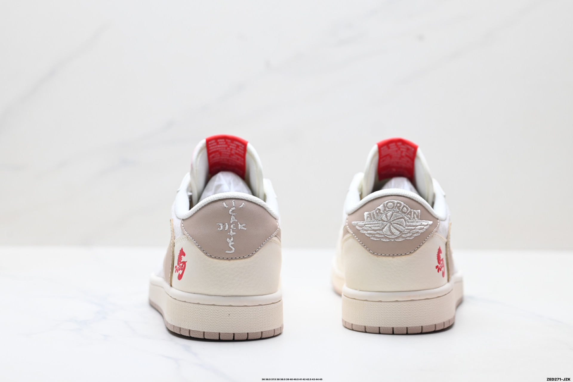 Nike Air Jordan 1 x Travis Scott AJ1倒勾 乔一倒钩 ‘DIY’定制 耐克 低帮文化篮球鞋 DX5688-005
