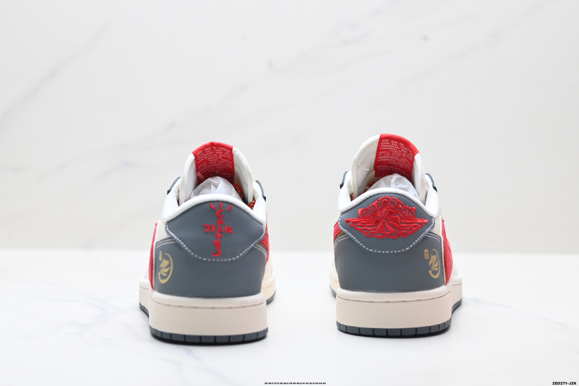 Nike Air Jordan 1 x Travis Scott AJ1倒勾 乔一倒钩 ‘DIY’定制 耐克 低帮文化篮球鞋 JJ2508-104