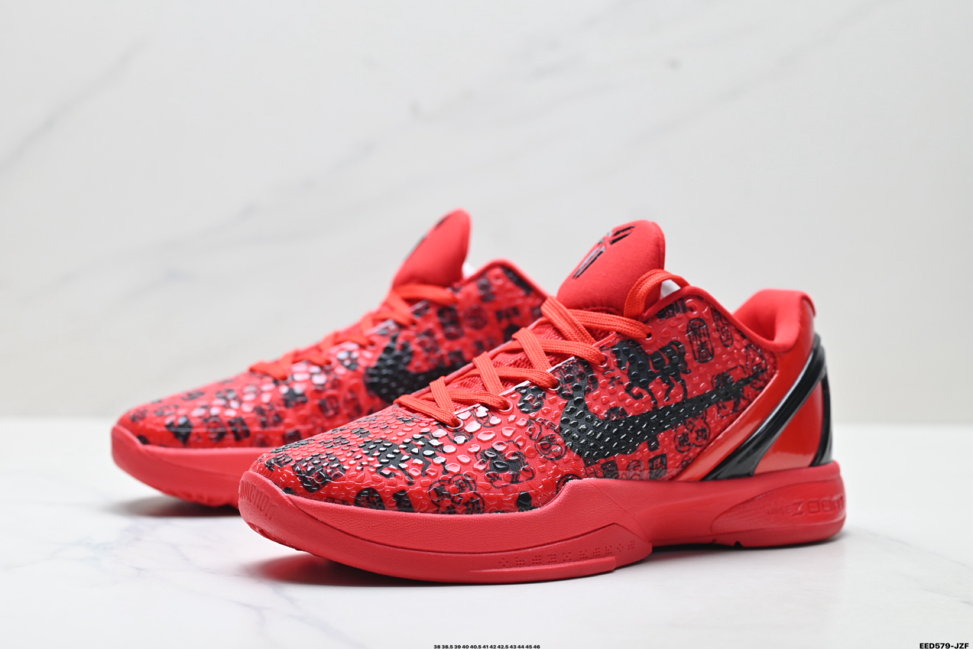 纯原Nike Zoom Kobe VI 马年限定 CNY新年款 耐克 科比6代系列 低帮复刻实战运动低帮文化篮球鞋 CW2190-038