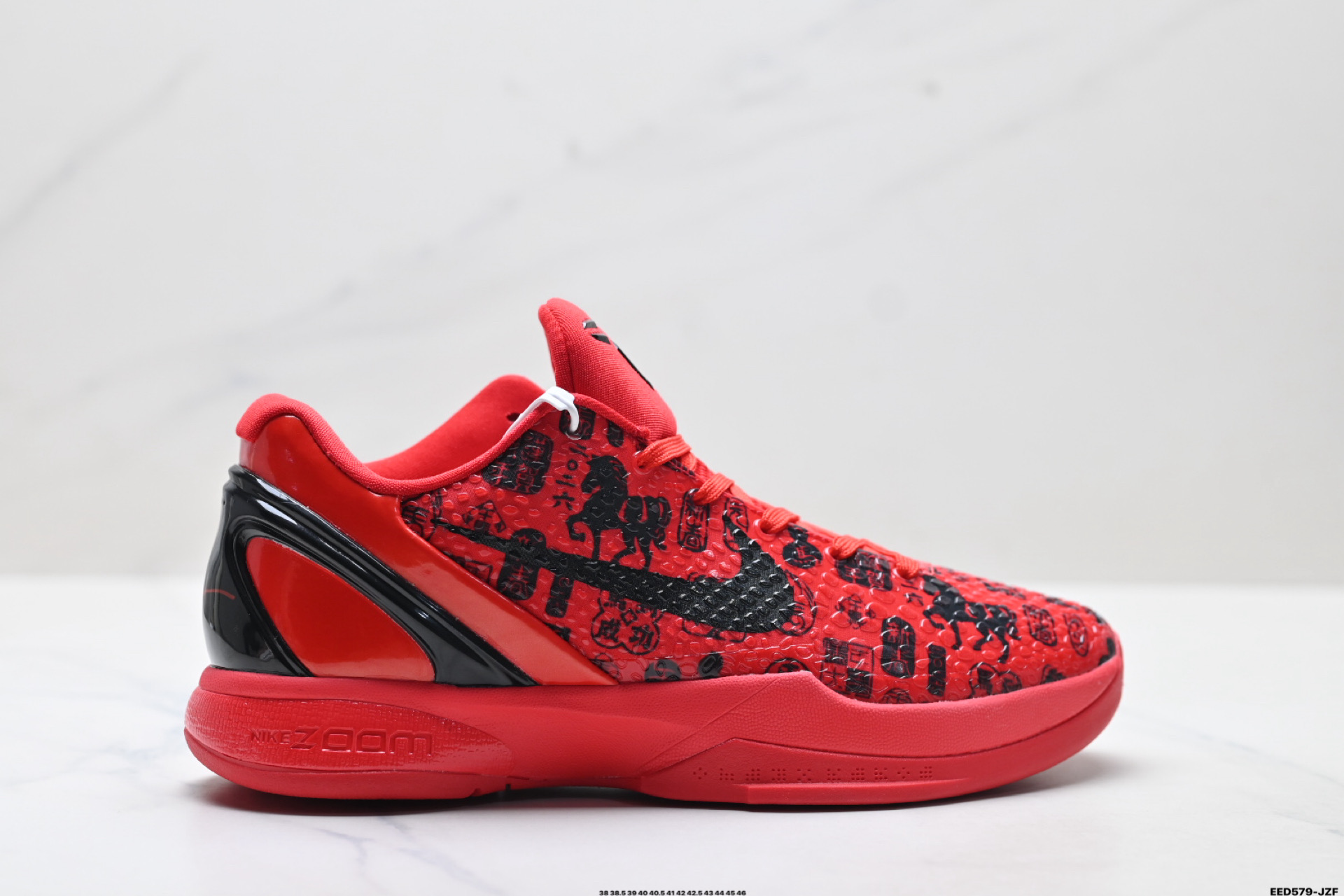 纯原Nike Zoom Kobe VI 马年限定 CNY新年款 耐克 科比6代系列 低帮复刻实战运动低帮文化篮球鞋 CW2190-038