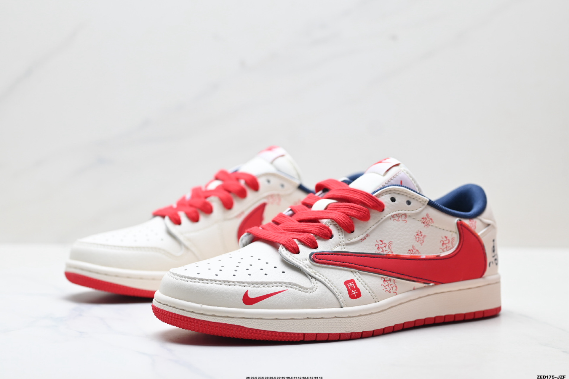 Nike Air Jordan 1 x Travis Scott AJ1倒勾 乔一倒钩 ‘DIY’定制 耐克 低帮文化篮球鞋 CX5050-Y67