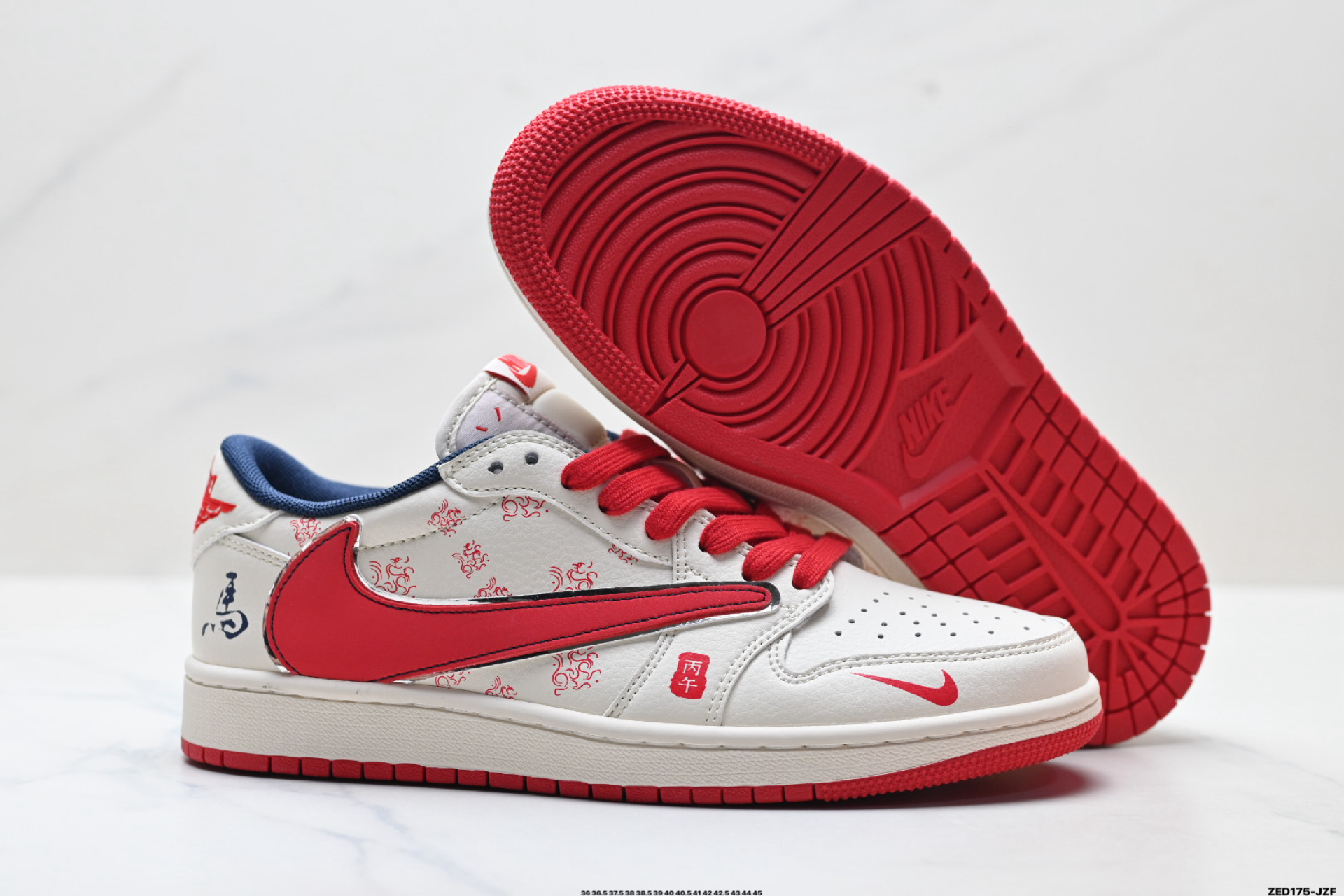 Nike Air Jordan 1 x Travis Scott AJ1倒勾 乔一倒钩 ‘DIY’定制 耐克 低帮文化篮球鞋 CX5050-Y67