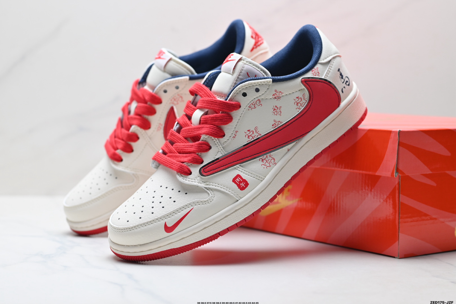 Nike Air Jordan 1 x Travis Scott AJ1倒勾 乔一倒钩 ‘DIY’定制 耐克 低帮文化篮球鞋 CX5050-Y67