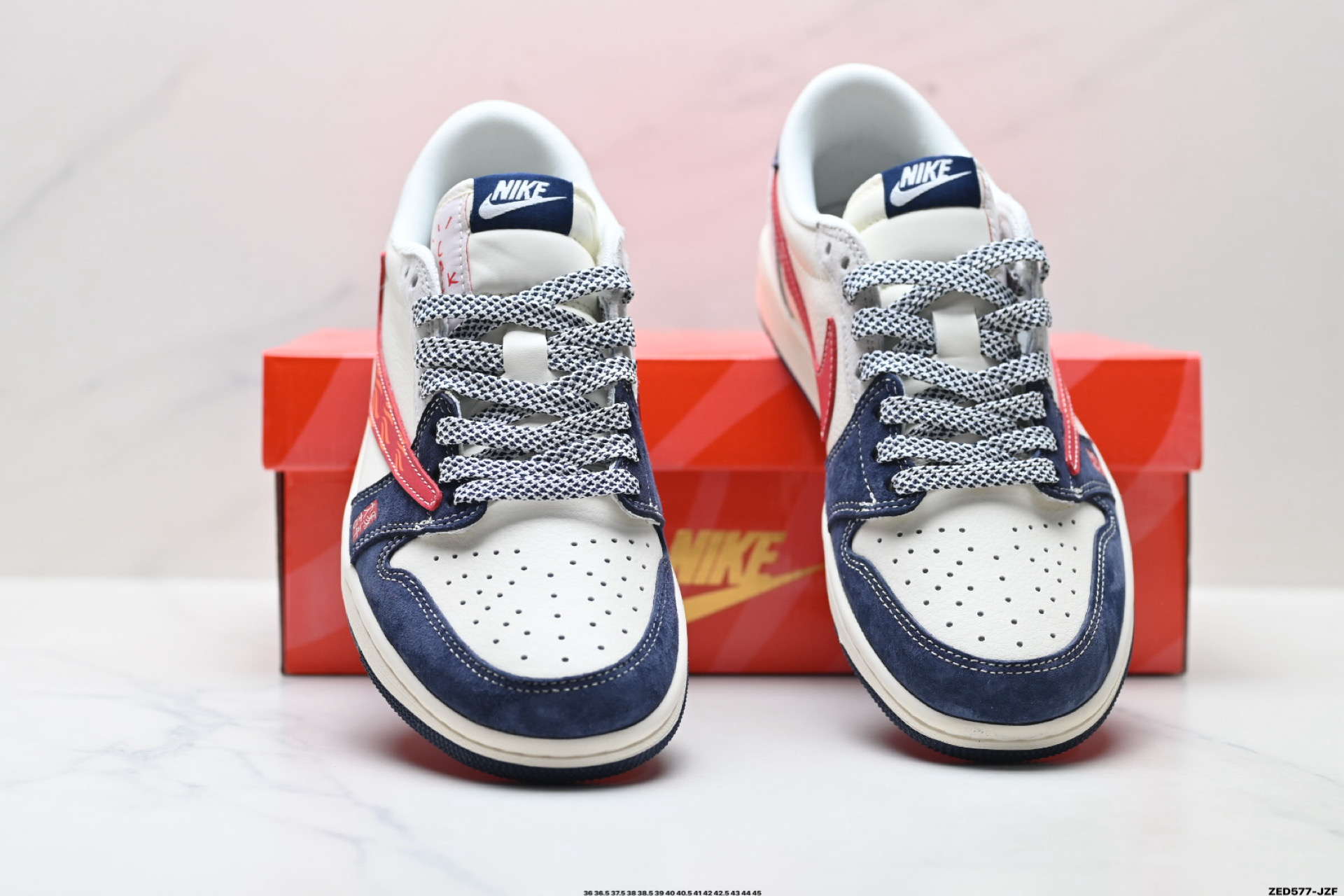 Nike Air Jordan 1 x Travis Scott AJ1倒勾 乔一倒钩 ‘DIY’定制 耐克 低帮文化篮球鞋 SD6868-121
