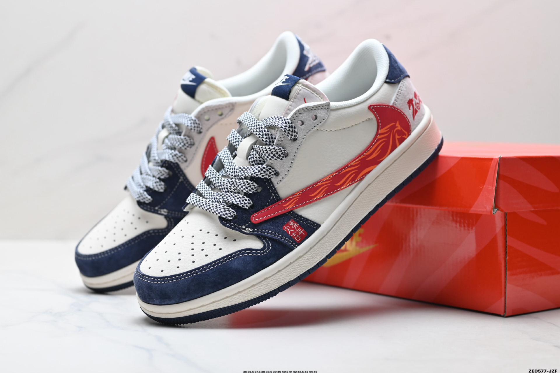 Nike Air Jordan 1 x Travis Scott AJ1倒勾 乔一倒钩 ‘DIY’定制 耐克 低帮文化篮球鞋 SD6868-121