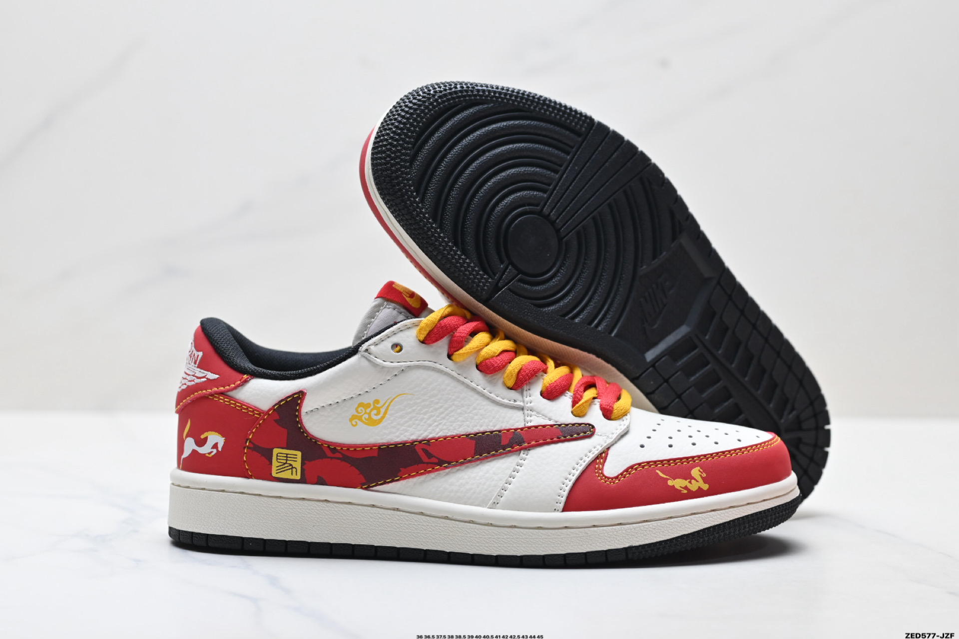 Nike Air Jordan 1 x Travis Scott AJ1倒勾 乔一倒钩 ‘DIY’定制 耐克 低帮文化篮球鞋 XA2001-907