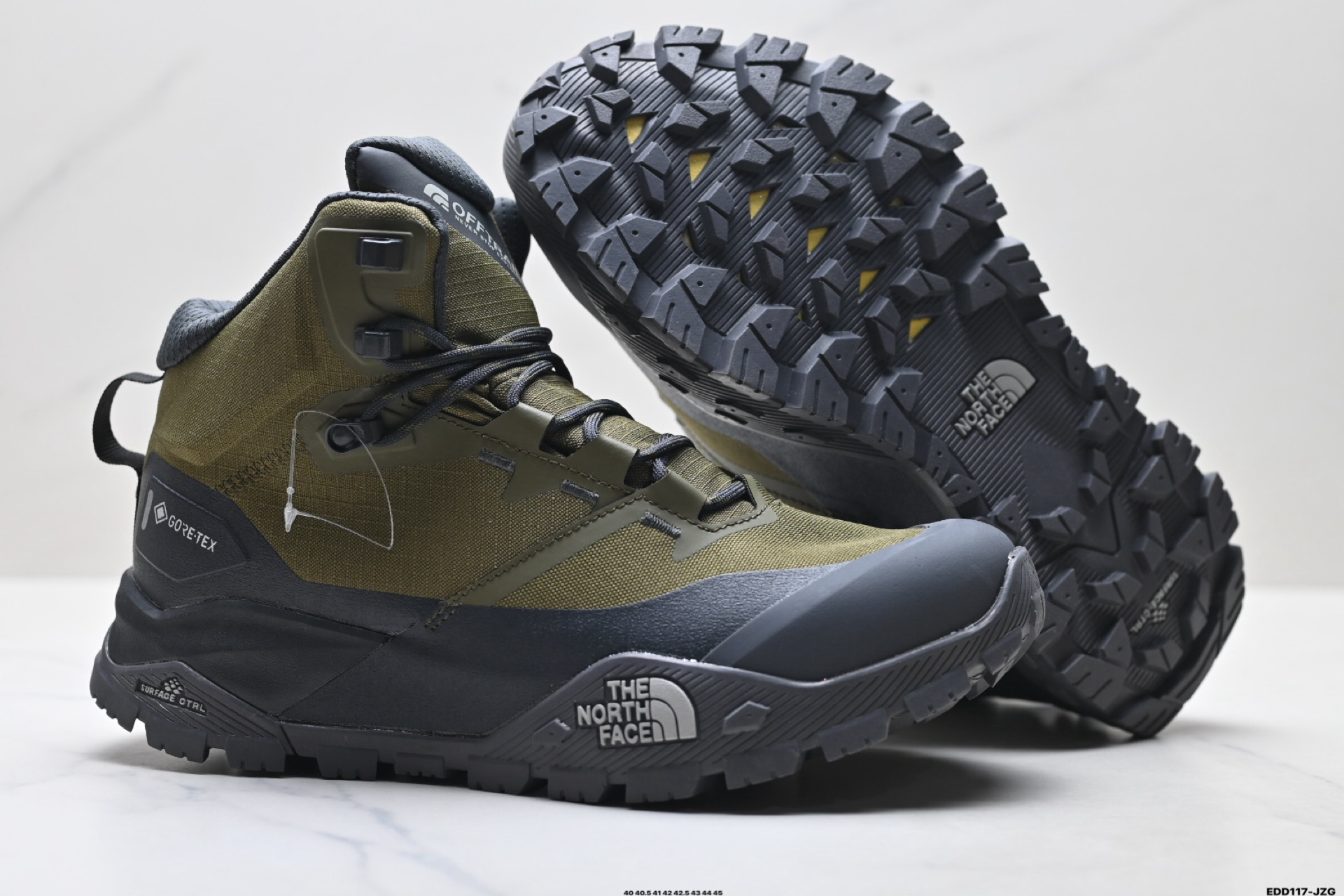 370 北面THE NORTH FACE OFFTRAIL HIKE MID 柔软舒适防滑耐磨 中帮 越野跑步鞋 NFOA8AET7R8-085