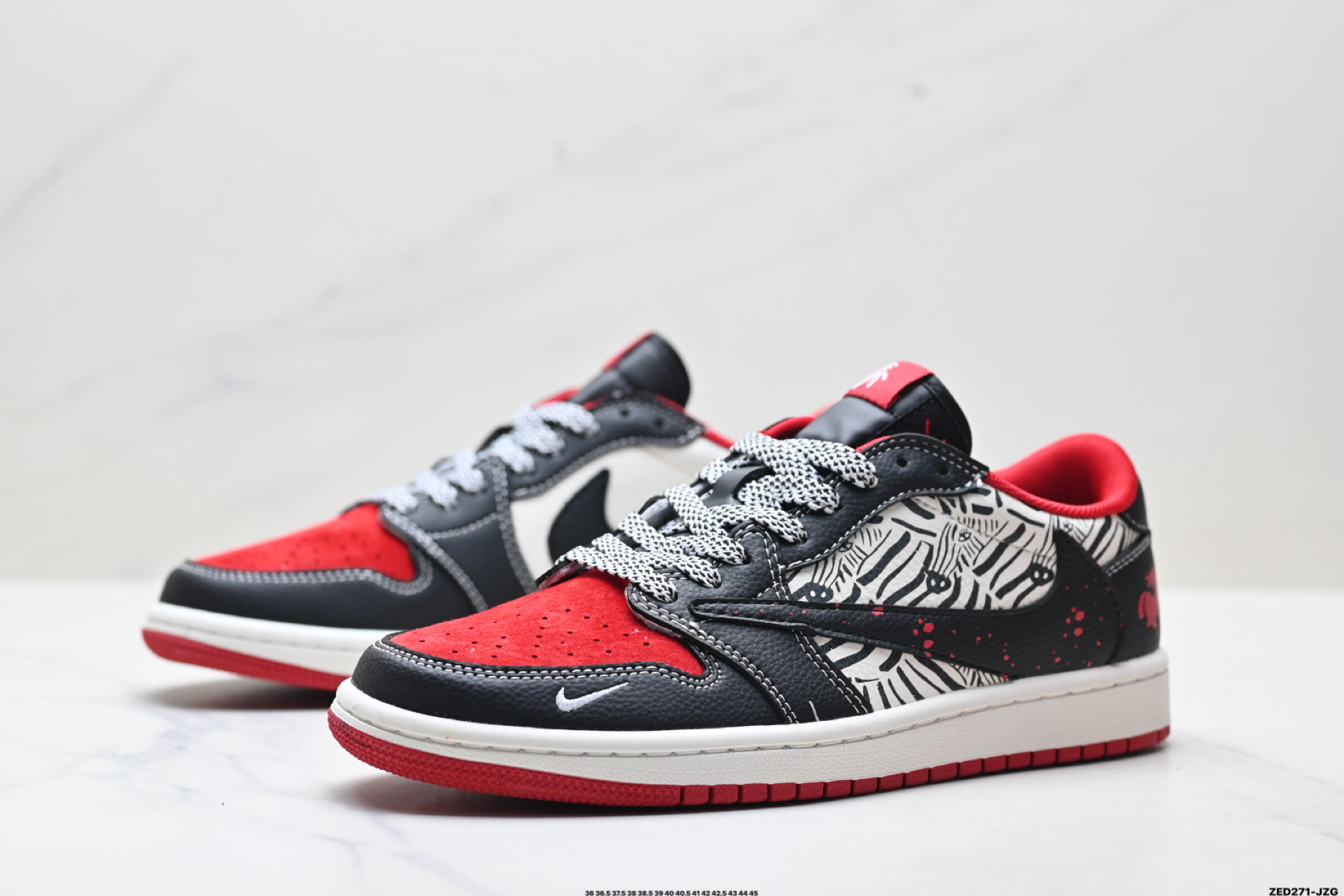 280 Nike Air Jordan 1 x Travis Scott AJ1倒勾 乔一倒钩 ‘DIY’定制 耐克 低帮文化篮球鞋 DZ2688-109