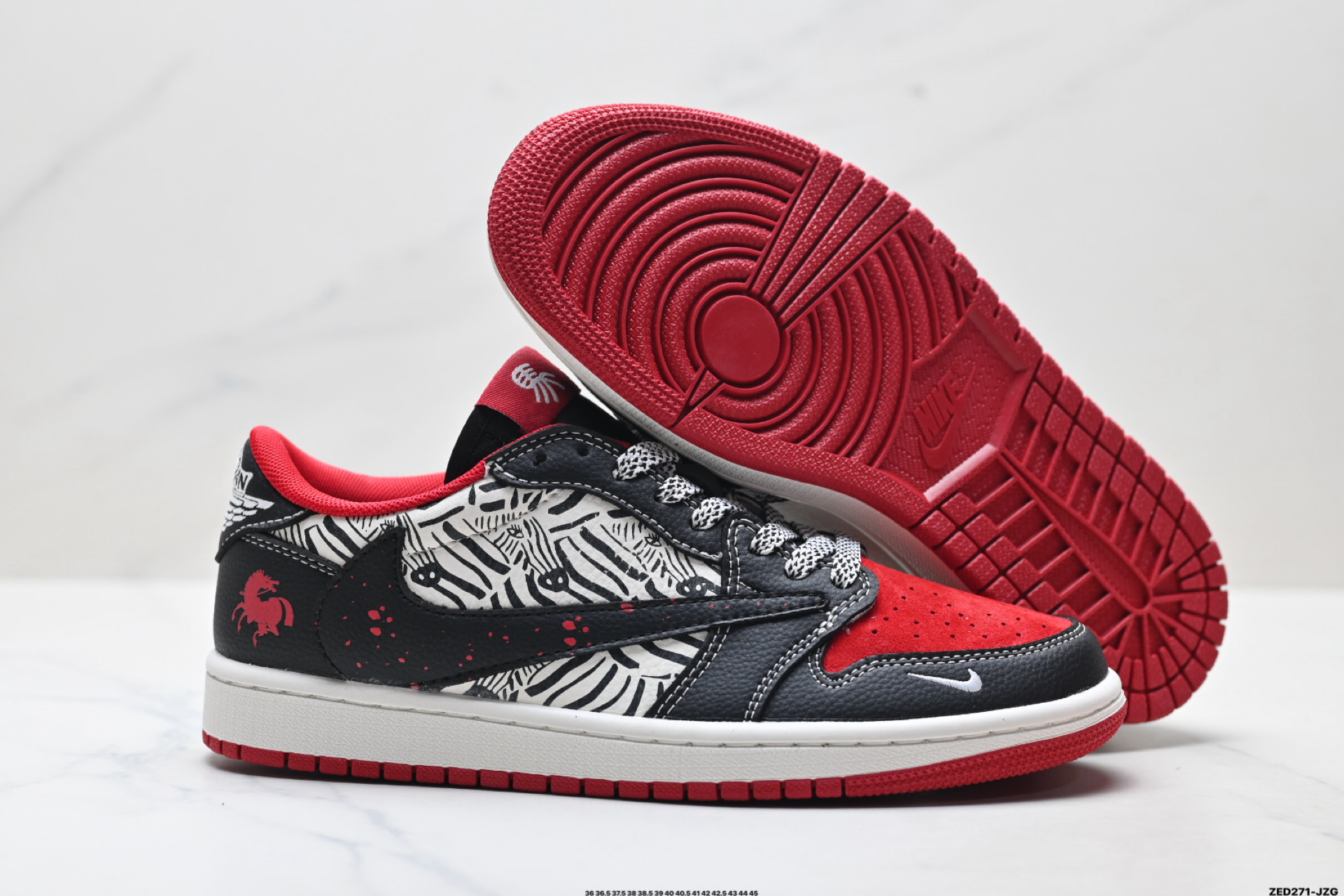 280 Nike Air Jordan 1 x Travis Scott AJ1倒勾 乔一倒钩 ‘DIY’定制 耐克 低帮文化篮球鞋 DZ2688-109
