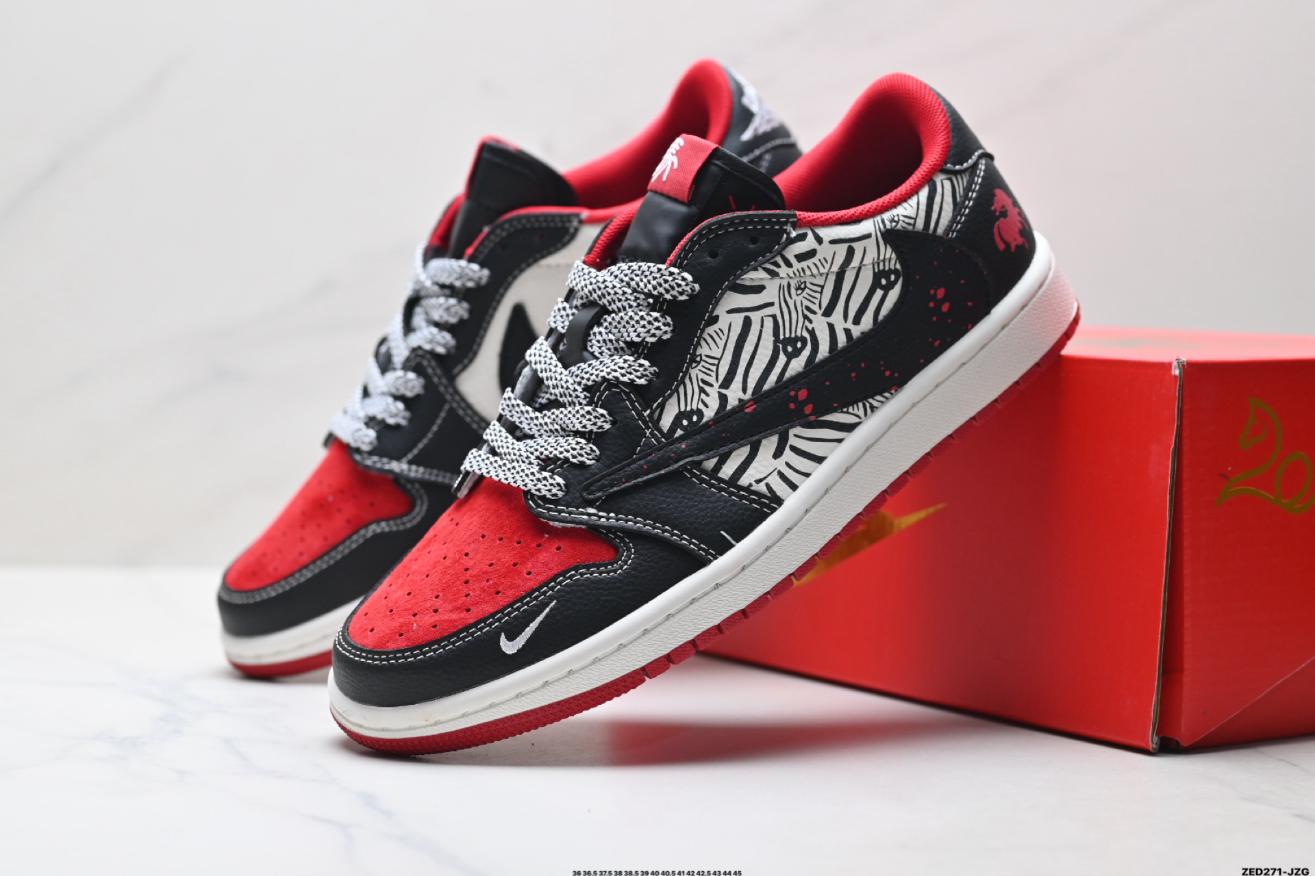 280 Nike Air Jordan 1 x Travis Scott AJ1倒勾 乔一倒钩 ‘DIY’定制 耐克 低帮文化篮球鞋 DZ2688-109