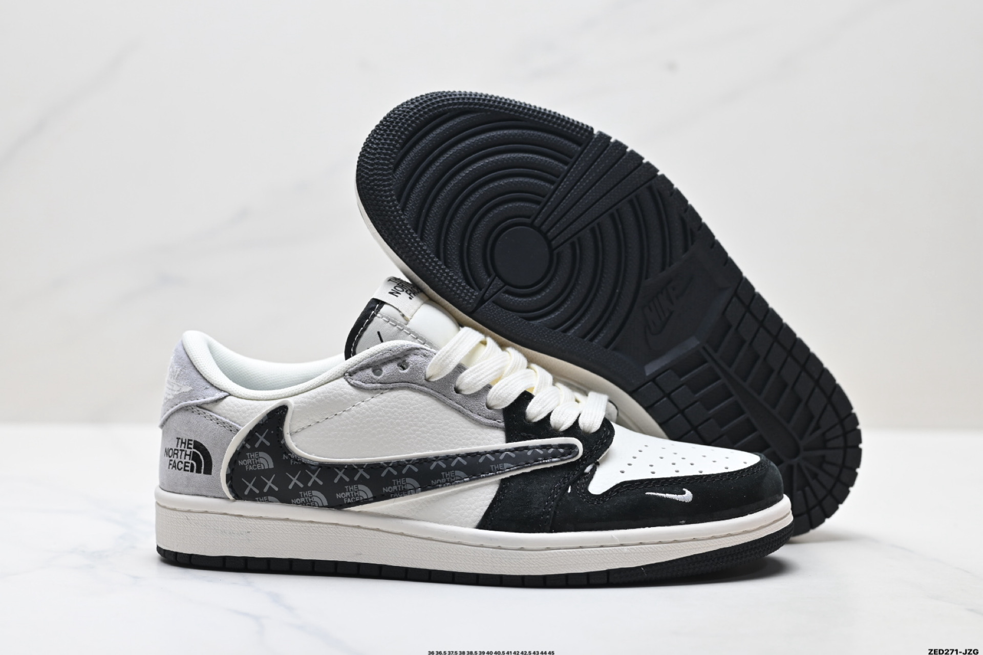 280 Nike Air Jordan 1 x Travis Scott AJ1倒勾 乔一倒钩 ‘DIY’定制 耐克 低帮文化篮球鞋 JW1188-172