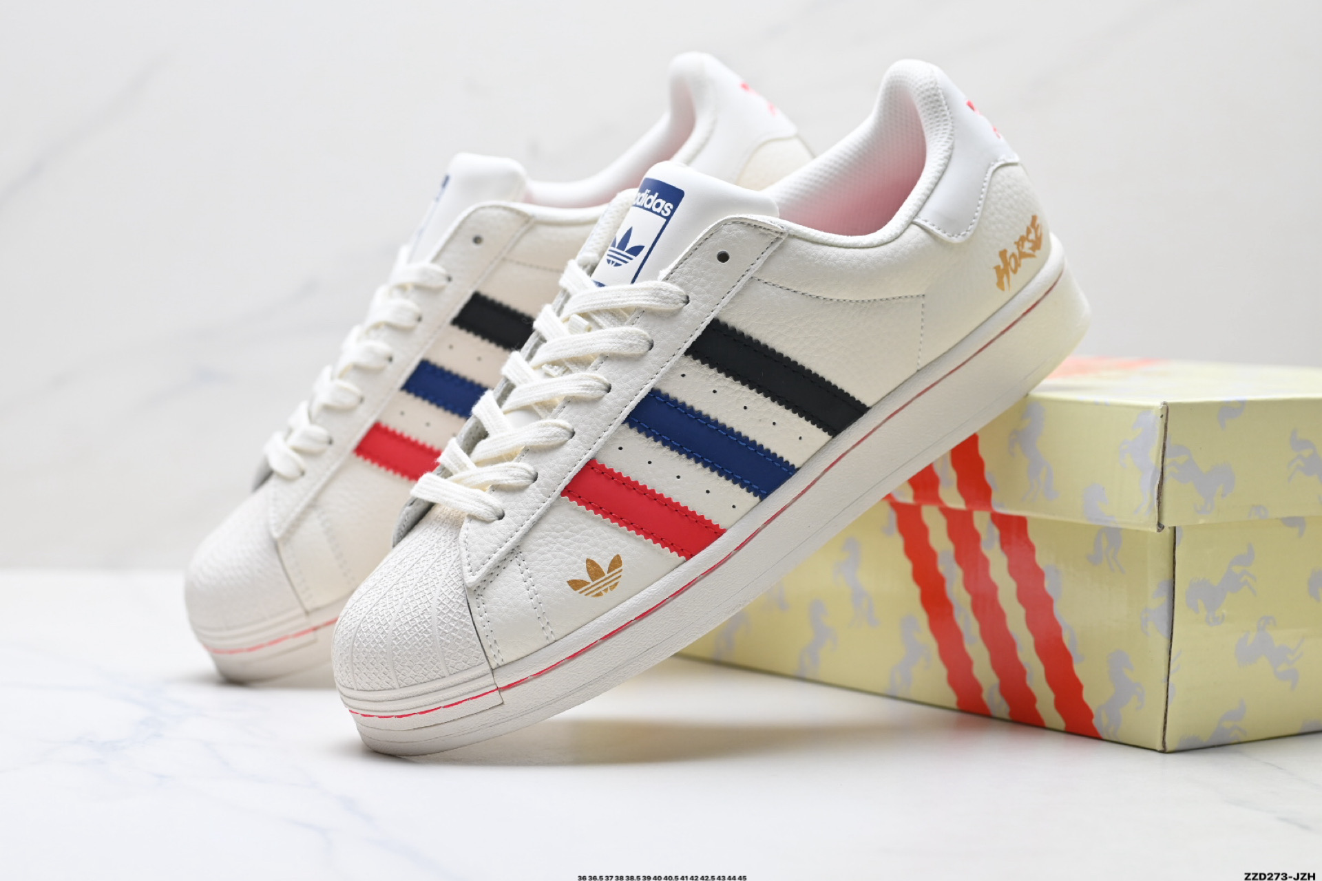 Adidas Originals Super阿迪达斯 三叶草 贝壳头’DIY’系列低帮经典百搭休闲运动板鞋 LX0916