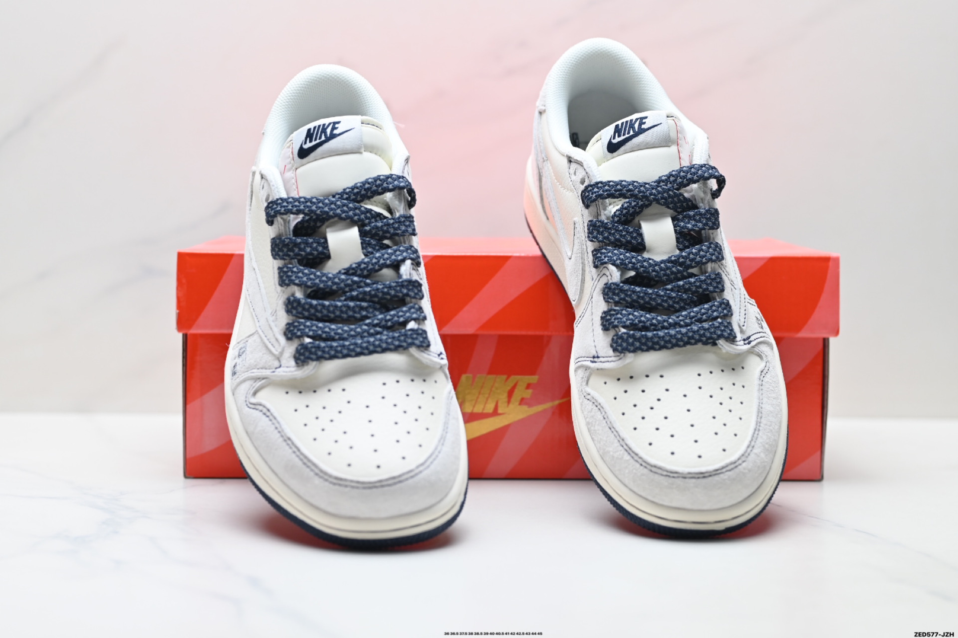 Nike Air Jordan 1 x Travis Scott AJ1倒勾 乔一倒钩 ‘DIY’定制 耐克 低帮文化篮球鞋 SD6868-120