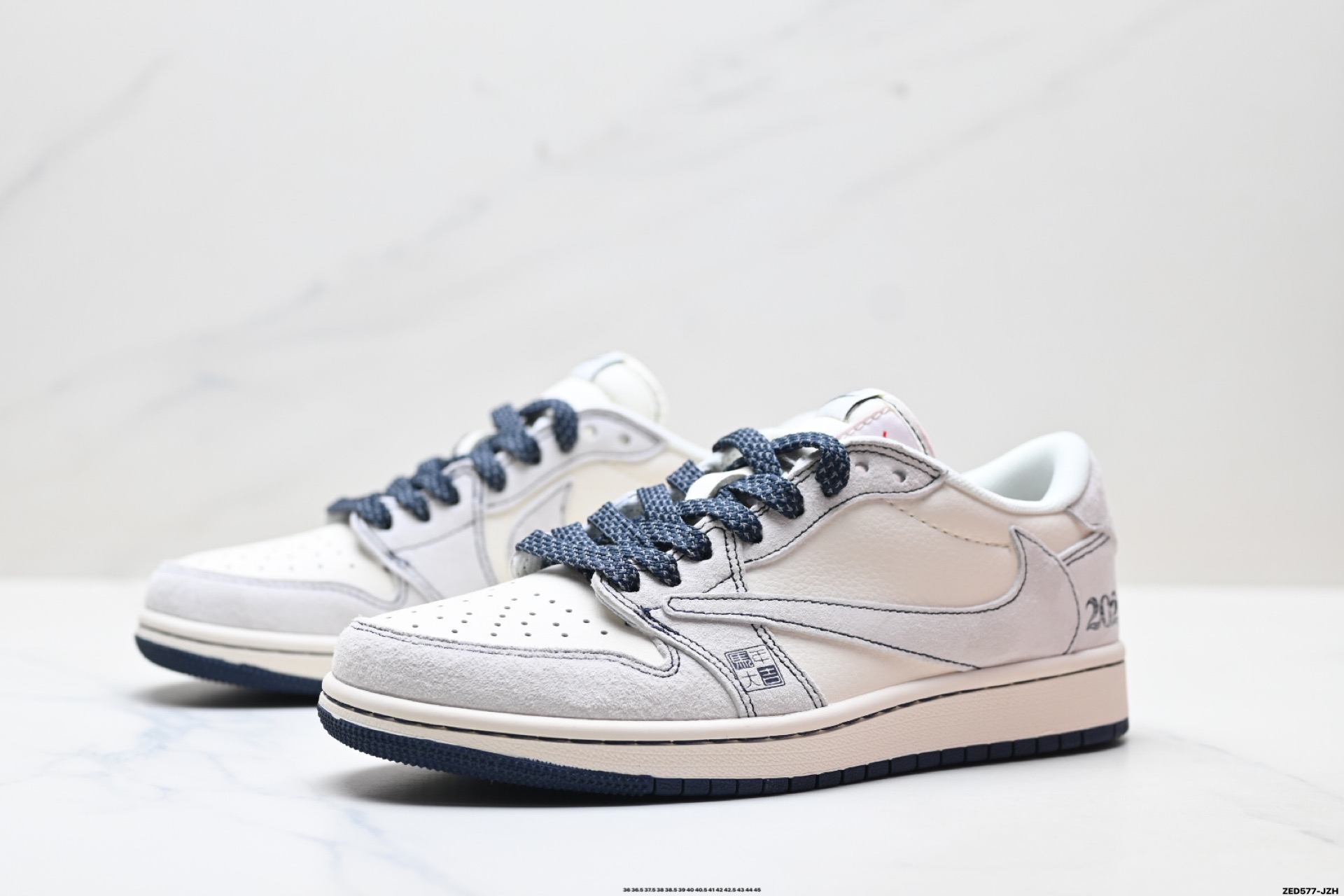 Nike Air Jordan 1 x Travis Scott AJ1倒勾 乔一倒钩 ‘DIY’定制 耐克 低帮文化篮球鞋 SD6868-120