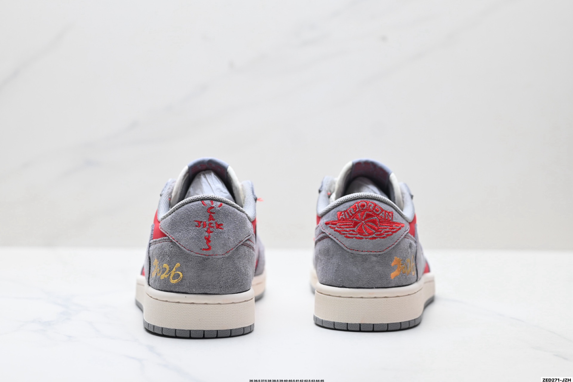 Nike Air Jordan 1 x Travis Scott AJ1倒勾 乔一倒钩 ‘DIY’定制 耐克 低帮文化篮球鞋 JJ2508-105