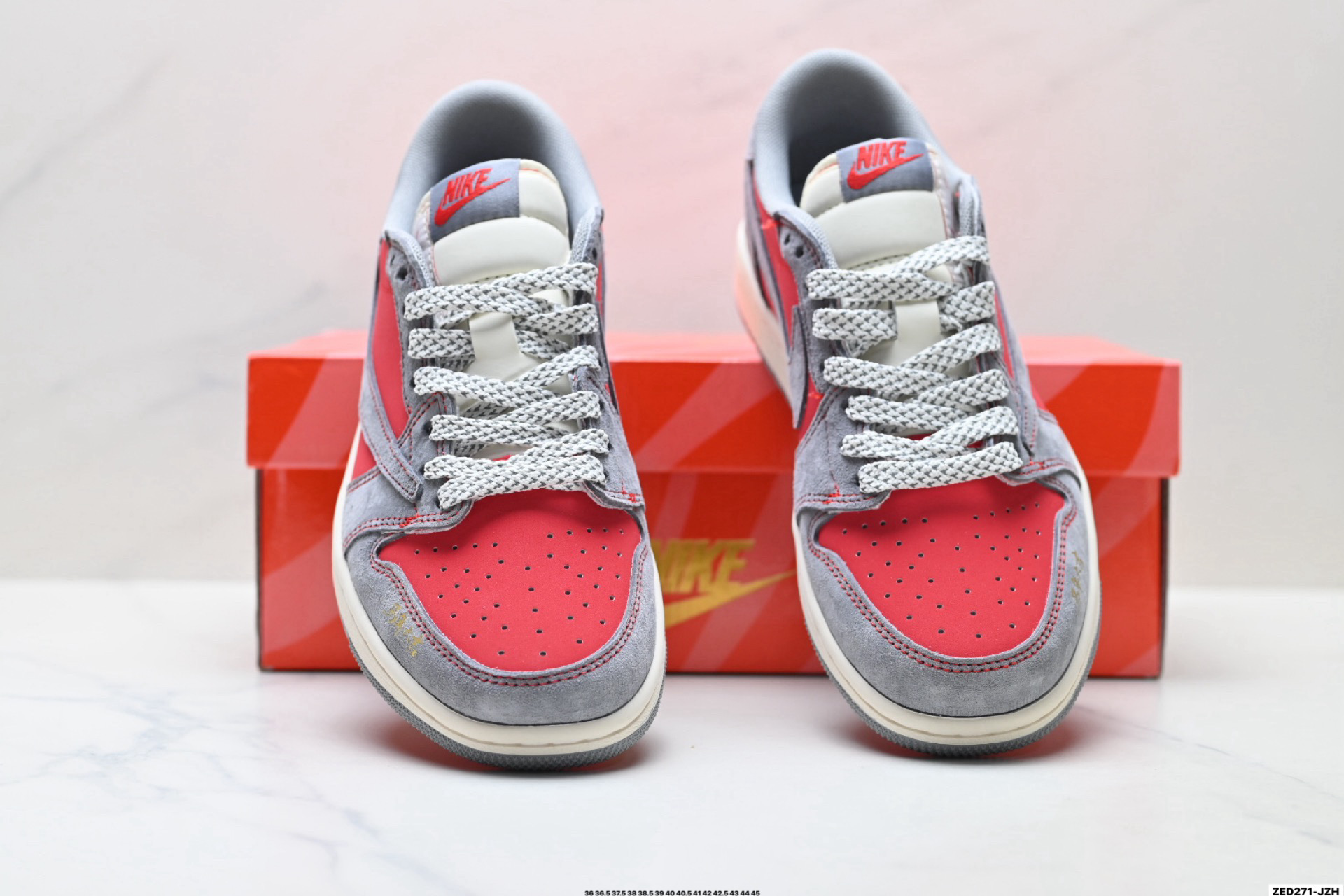 Nike Air Jordan 1 x Travis Scott AJ1倒勾 乔一倒钩 ‘DIY’定制 耐克 低帮文化篮球鞋 JJ2508-105