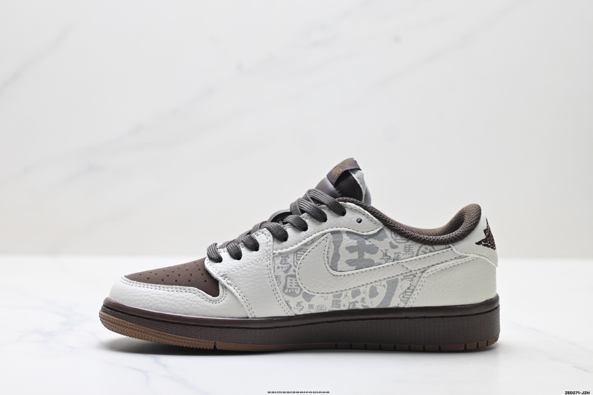Nike Air Jordan 1 x Travis Scott AJ1倒勾 乔一倒钩 ‘DIY’定制 耐克 低帮文化篮球鞋 NH0601-061